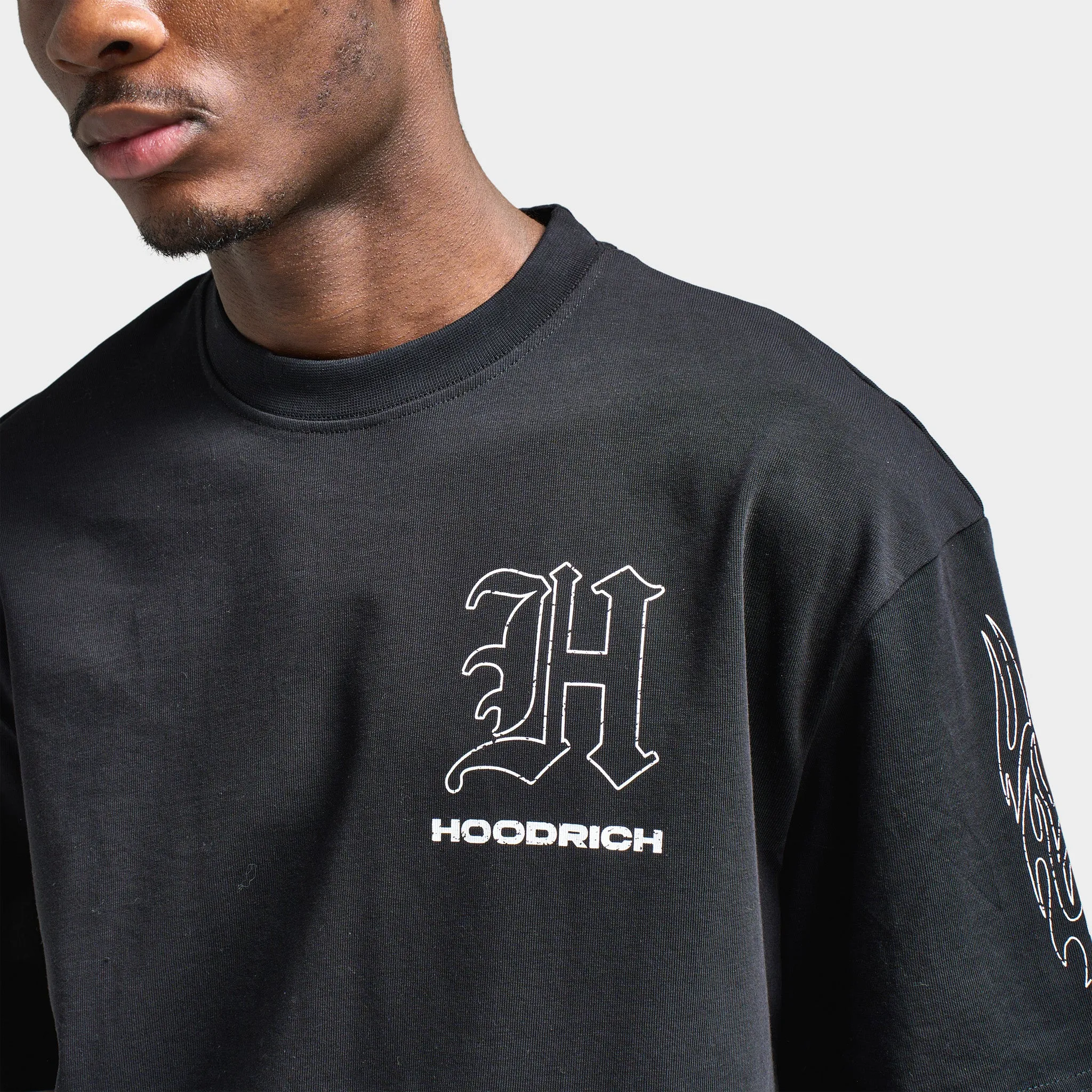 Mens Hoodrich Hoodrich Chroma Oversized Graphic T-Shirt Black / Grey
