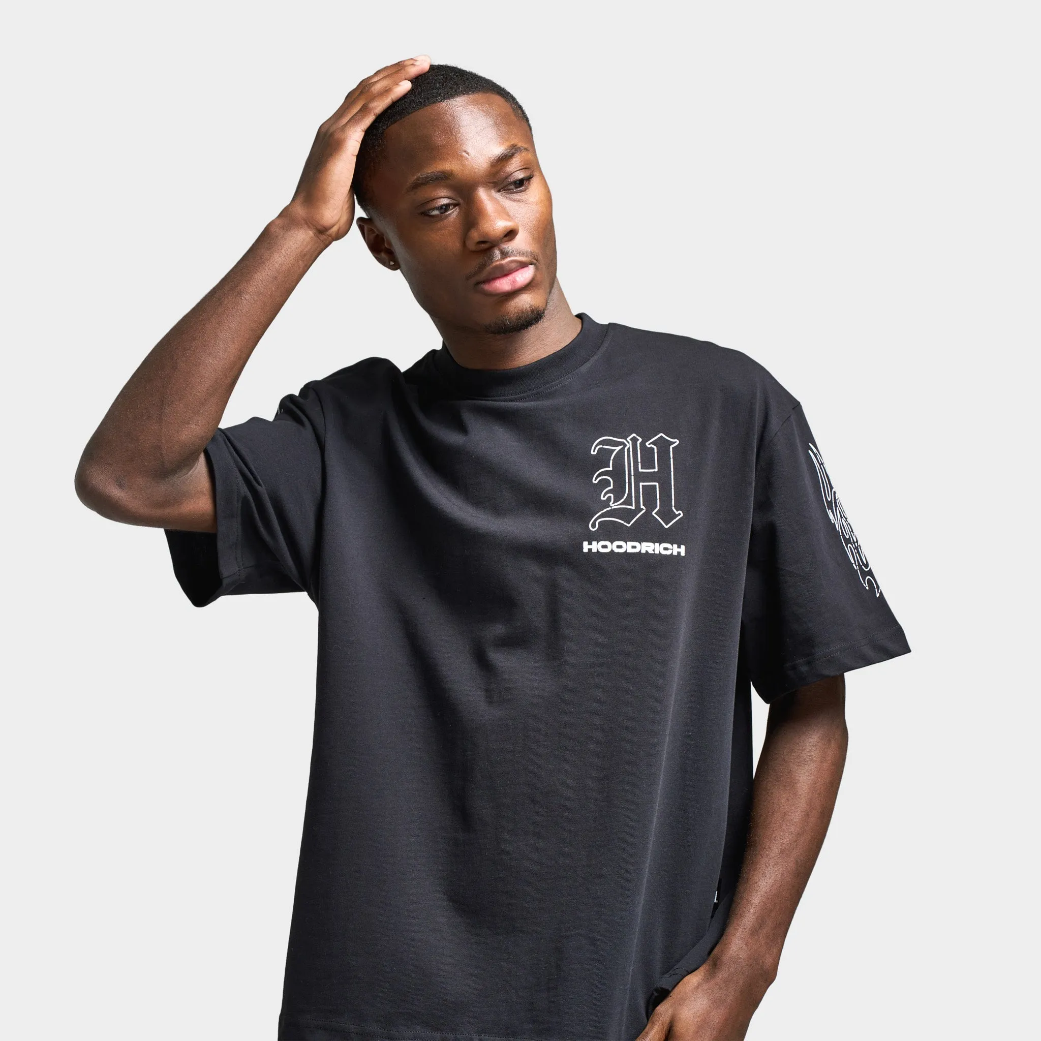Mens Hoodrich Hoodrich Chroma Oversized Graphic T-Shirt Black / Grey