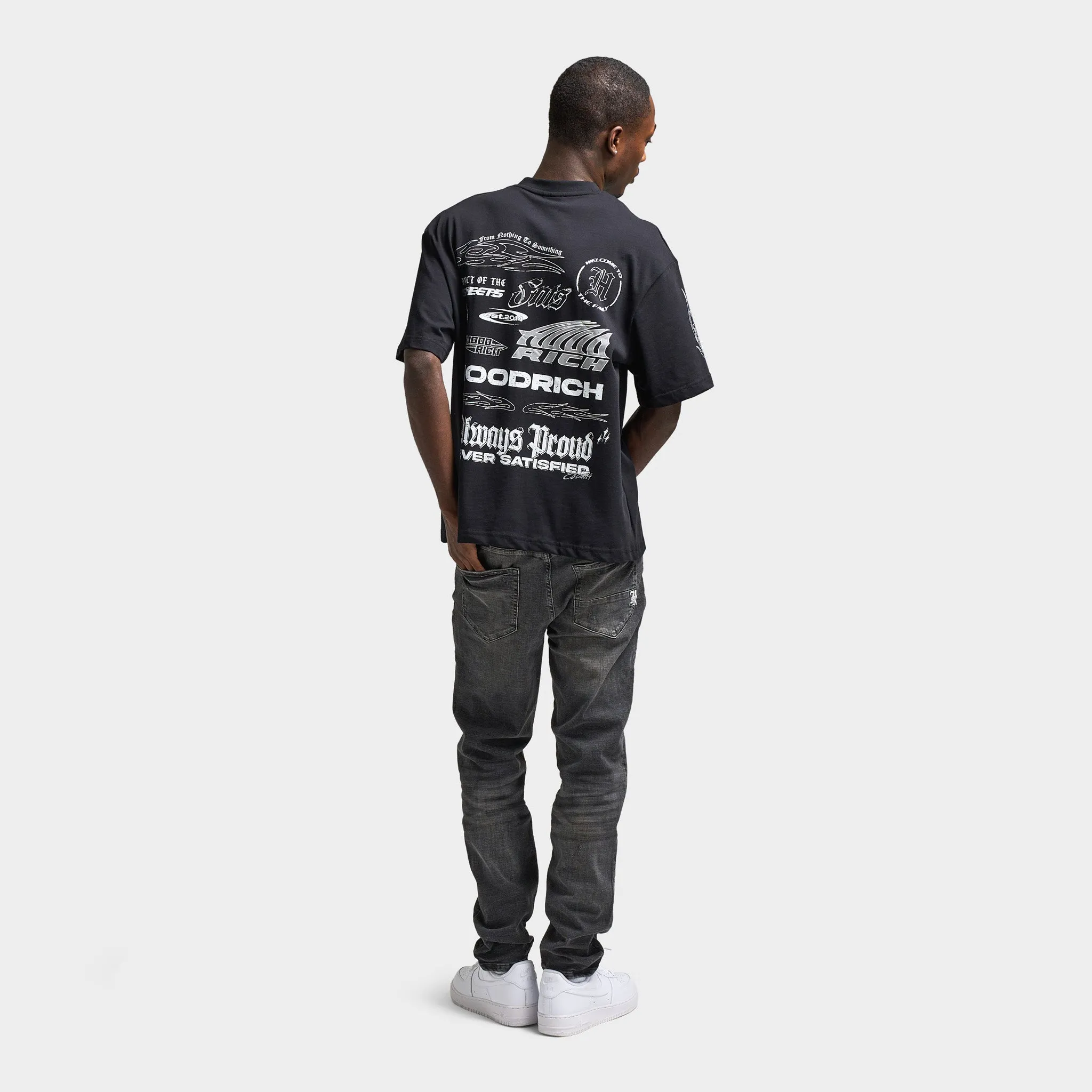 Mens Hoodrich Hoodrich Chroma Oversized Graphic T-Shirt Black / Grey