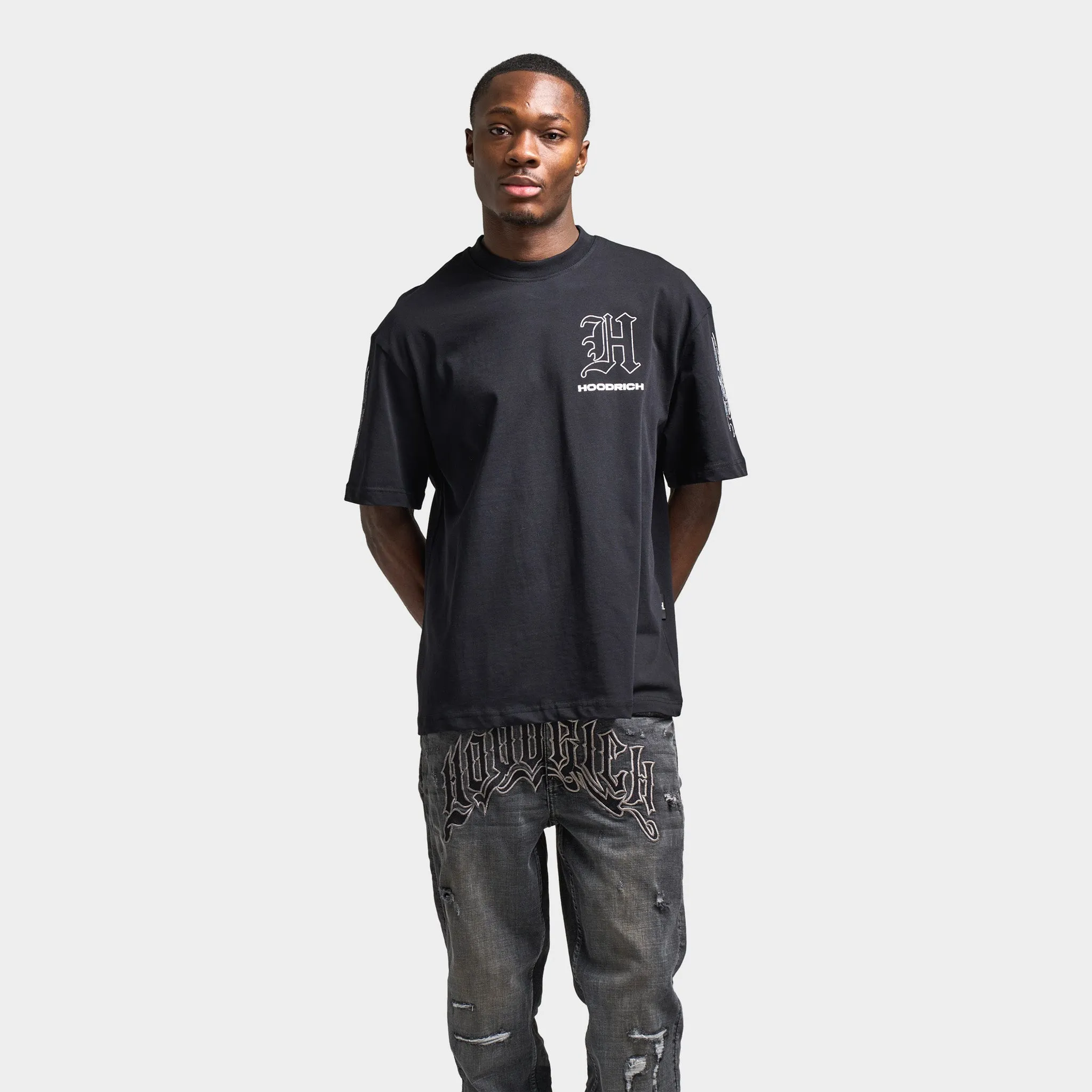 Mens Hoodrich Hoodrich Chroma Oversized Graphic T-Shirt Black / Grey