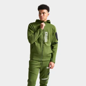 Mens Hoodrich Hoodrich Circuit Hoodie Chive/ White - Black