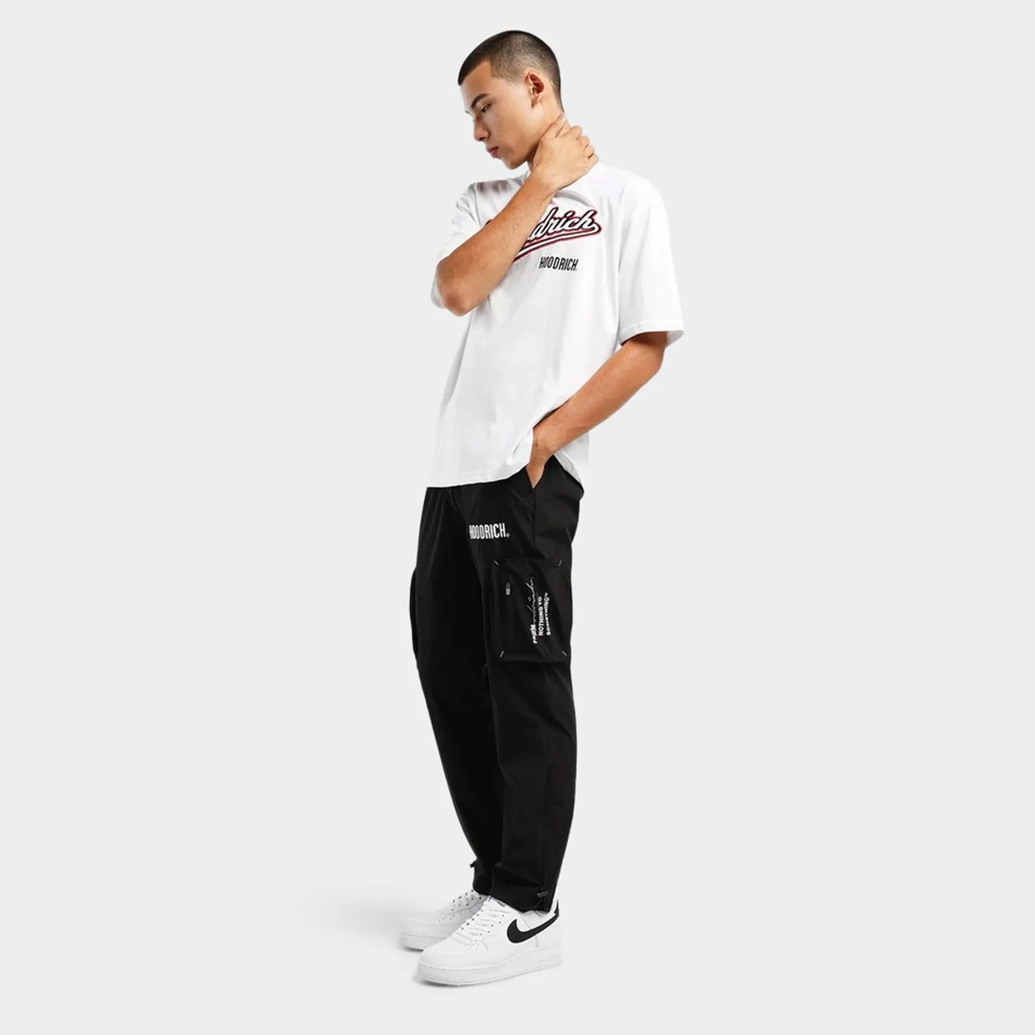 Mens Hoodrich Hoodrich Coalition Woven Cargo Pants Black / White - Lychee