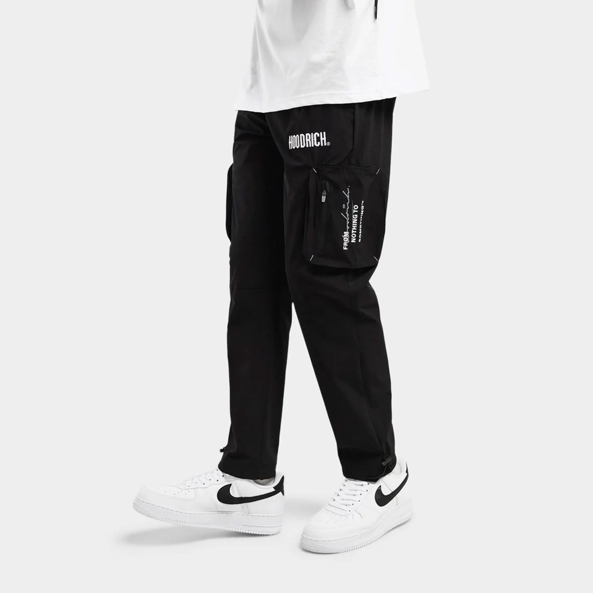 Mens Hoodrich Hoodrich Coalition Woven Cargo Pants Black / White - Lychee