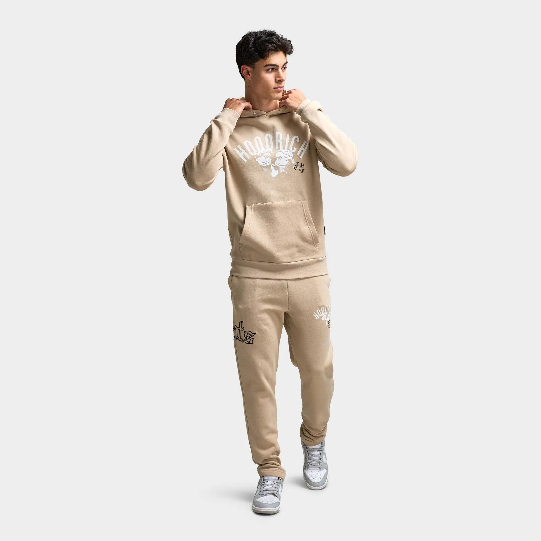 Mens Hoodrich Hoodrich Conquer Hoodie Oxford Tan / White - Ashphalt