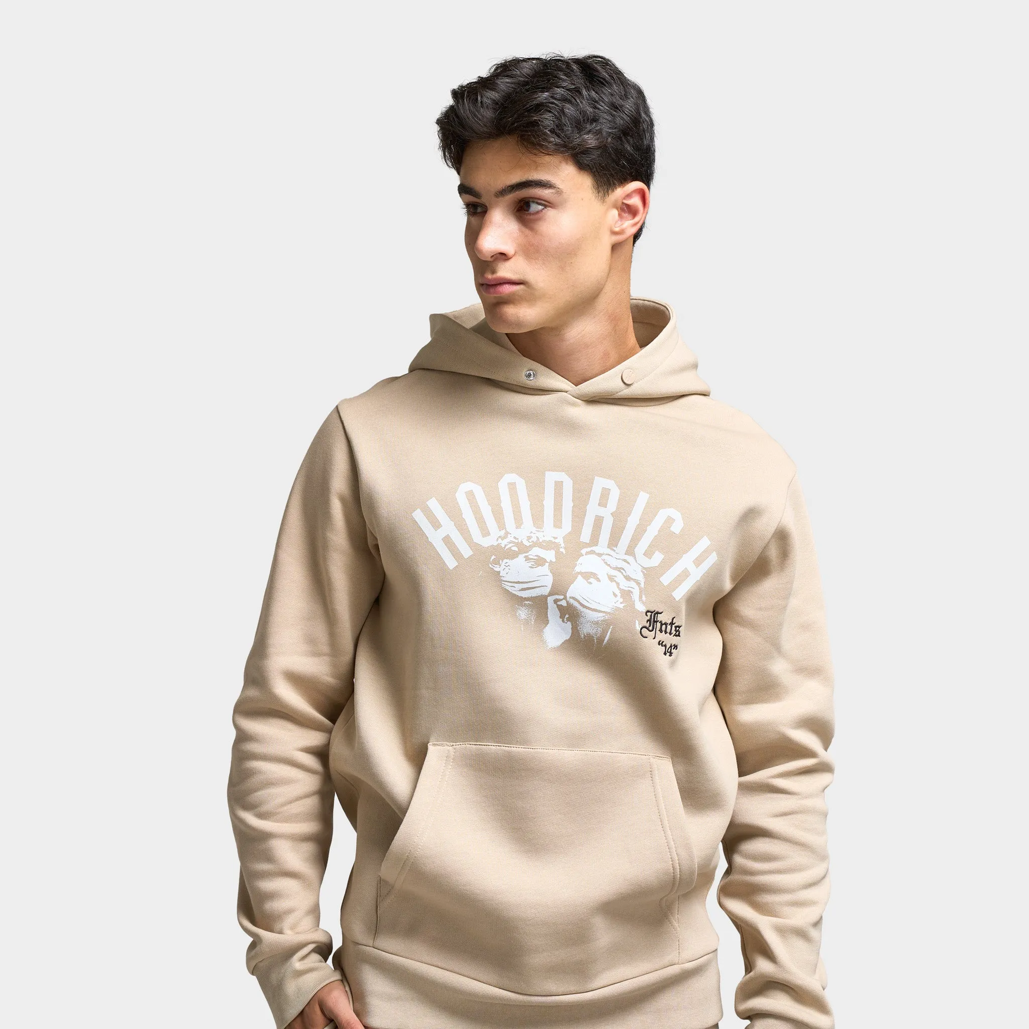 Mens Hoodrich Hoodrich Conquer Hoodie Oxford Tan / White - Ashphalt