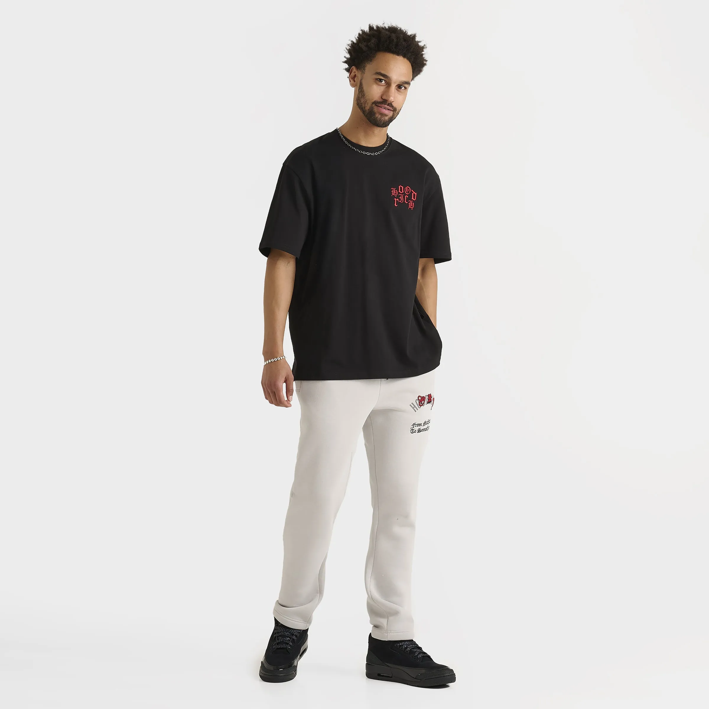 Mens Hoodrich Hoodrich Crown Graphic T-Shirt Black / Lychee