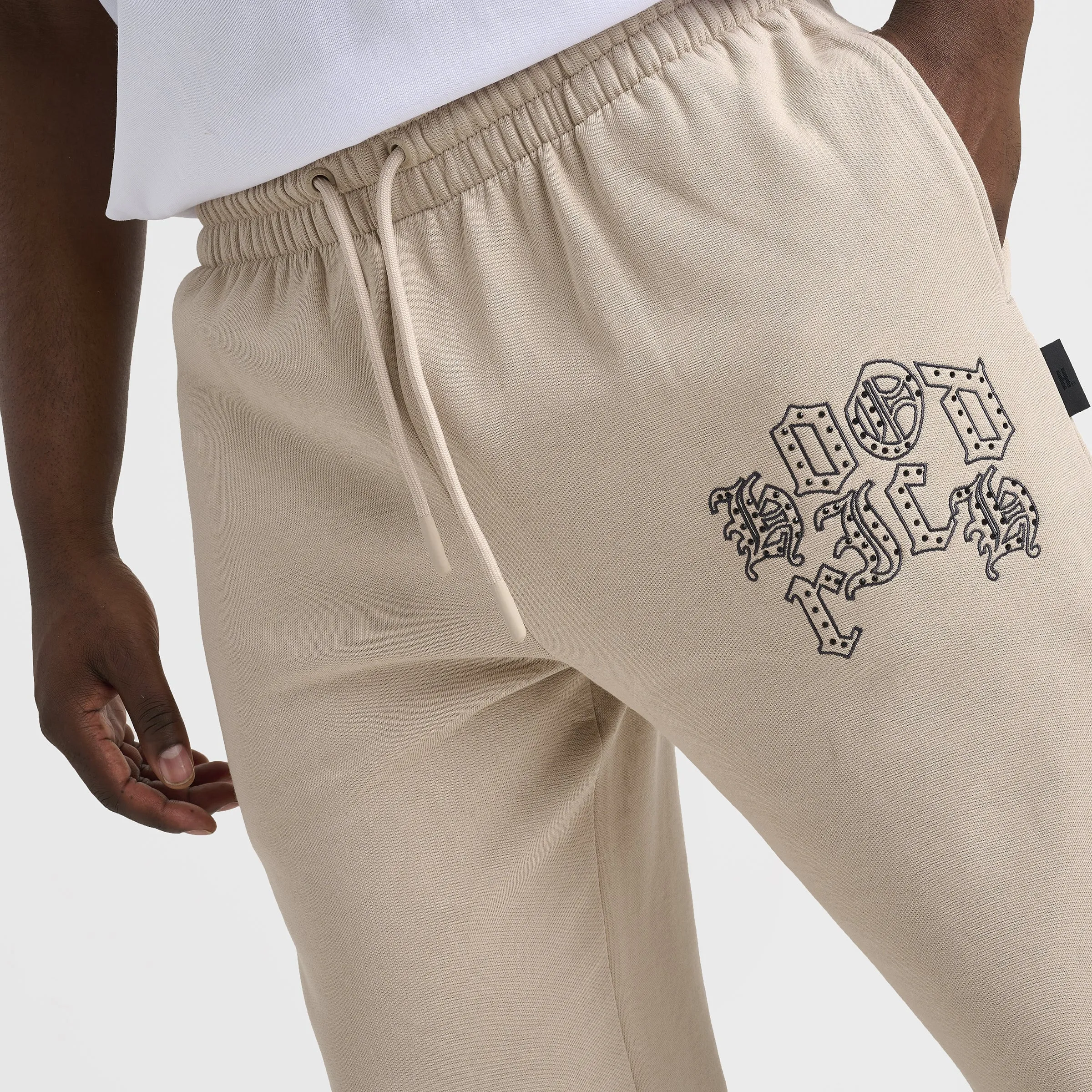 Mens Hoodrich Hoodrich Crown Oversized Joggers Oxford Tan / Asphalt - Black