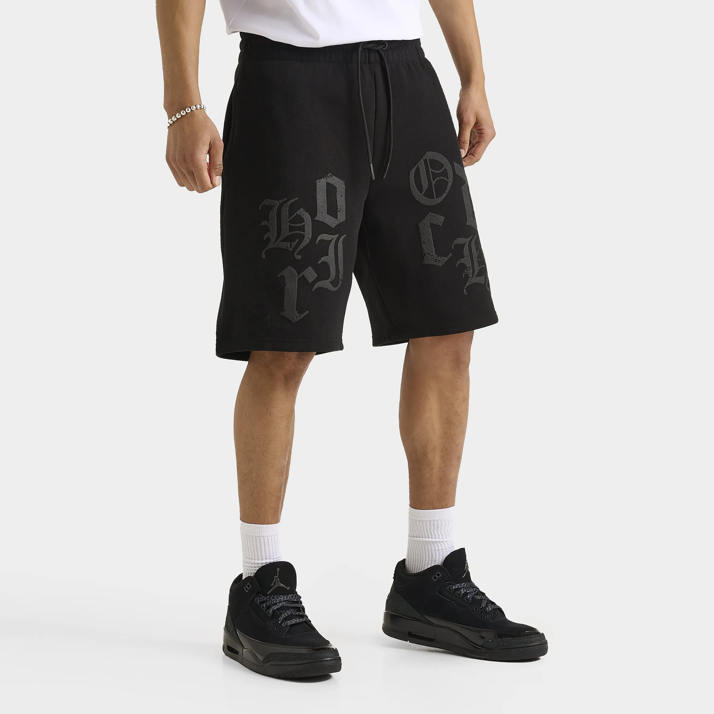 Mens Hoodrich Hoodrich Crown Oversized Shorts Black / Lychee