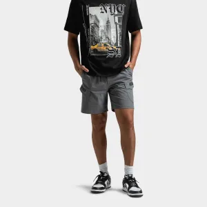 Mens Hoodrich Hoodrich District Woven Cargo Shorts Lava Smoke / Black - Lychee