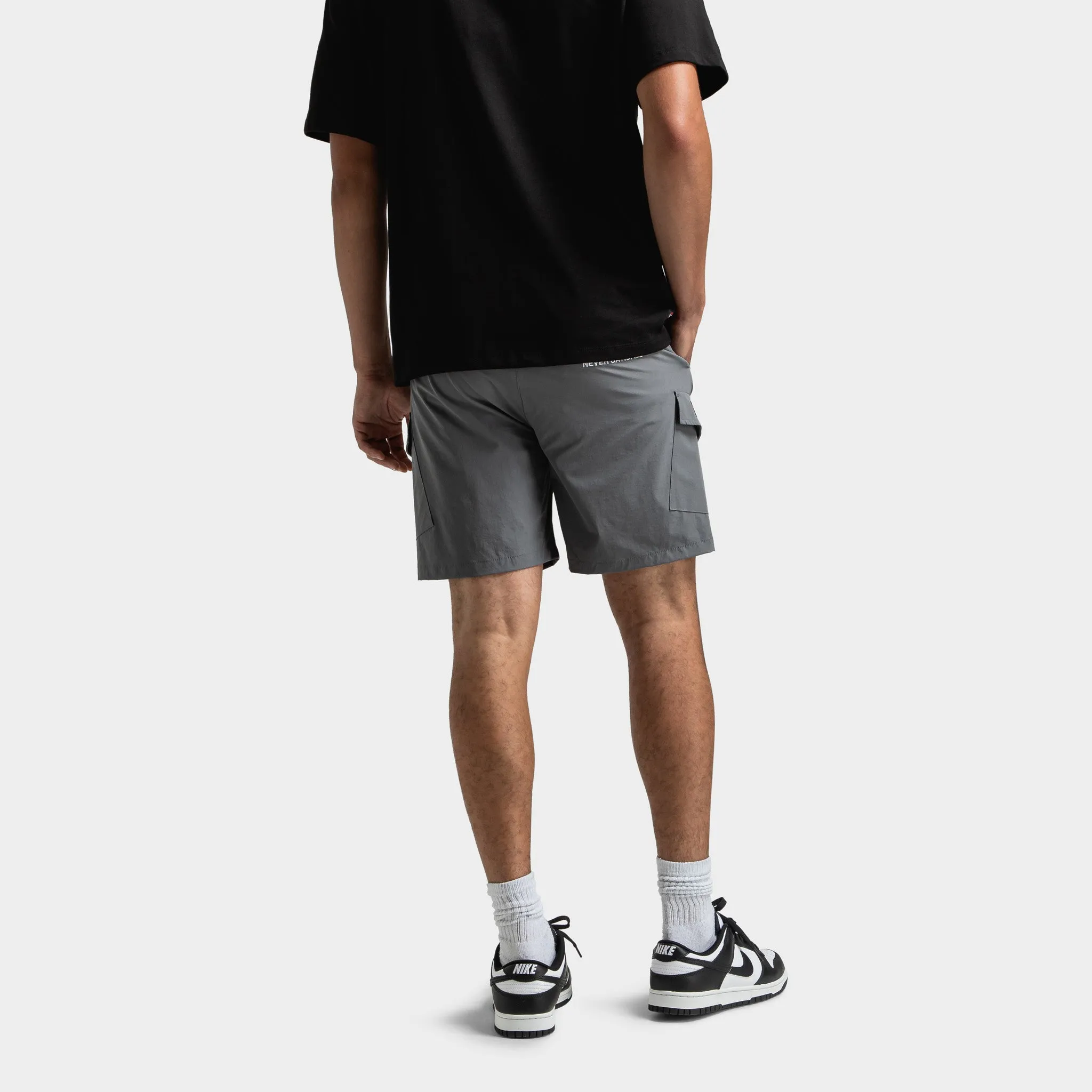 Mens Hoodrich Hoodrich District Woven Cargo Shorts Lava Smoke / Black - Lychee