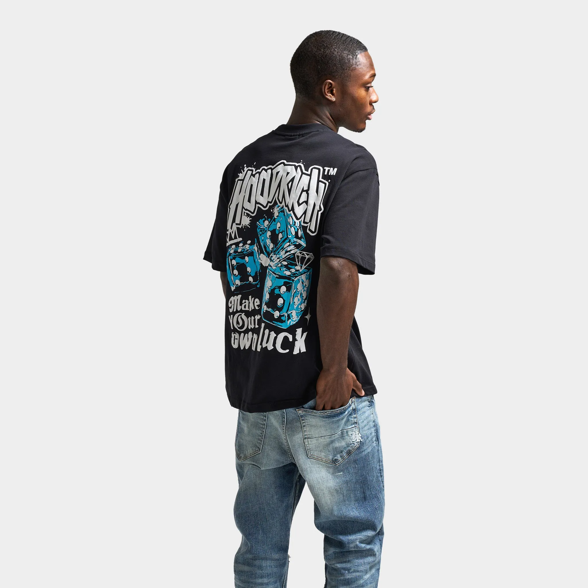 Mens Hoodrich Hoodrich Fortune Oversized Graphic T-Shirt / Black