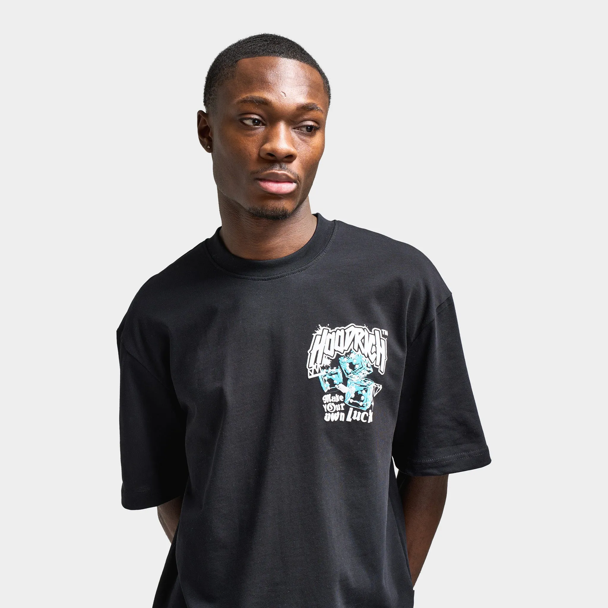 Mens Hoodrich Hoodrich Fortune Oversized Graphic T-Shirt / Black