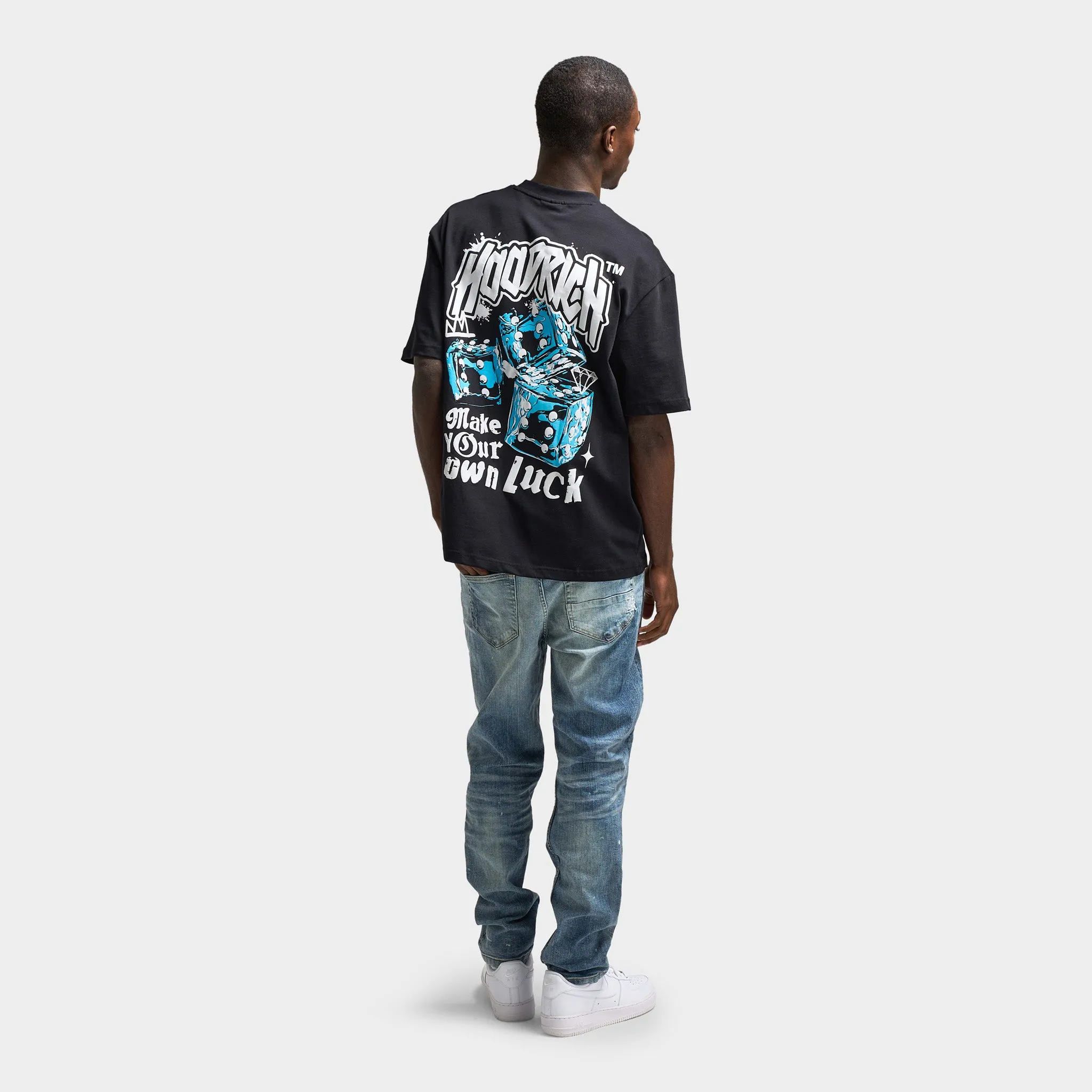 Mens Hoodrich Hoodrich Fortune Oversized Graphic T-Shirt / Black