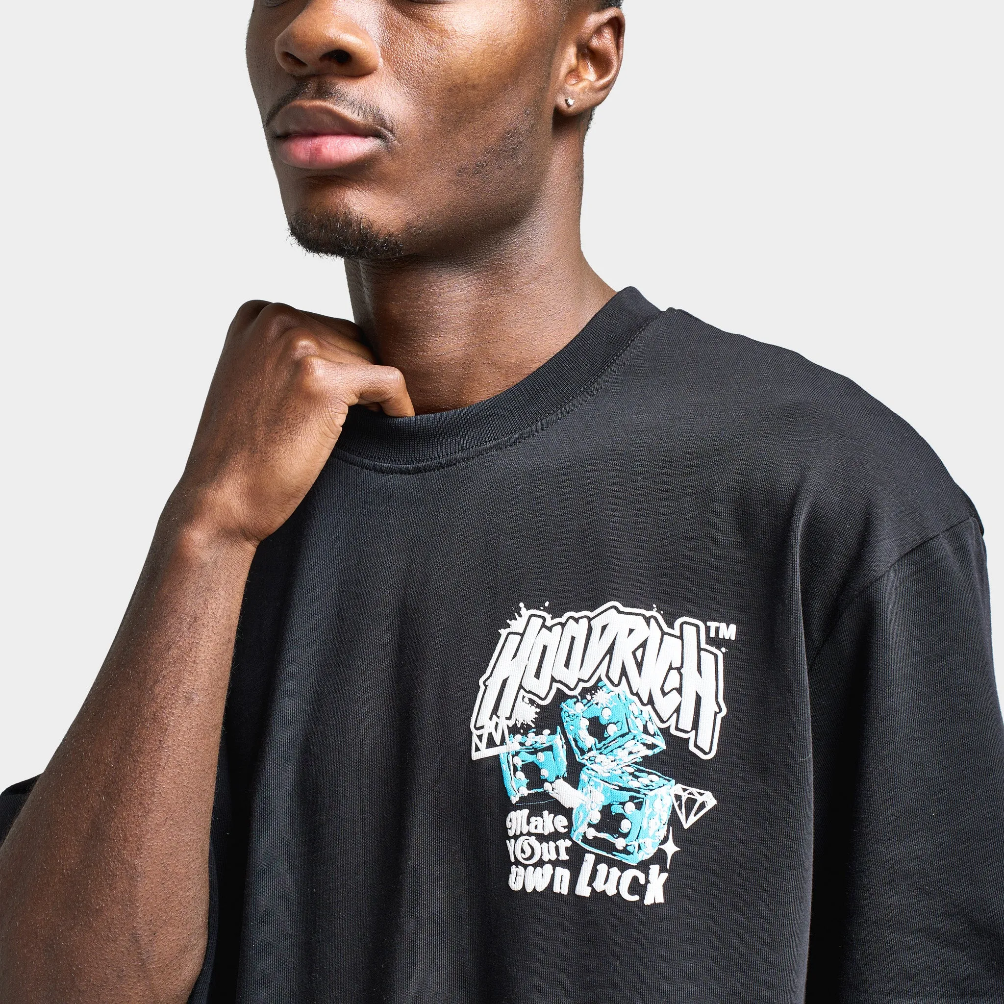 Mens Hoodrich Hoodrich Fortune Oversized Graphic T-Shirt / Black