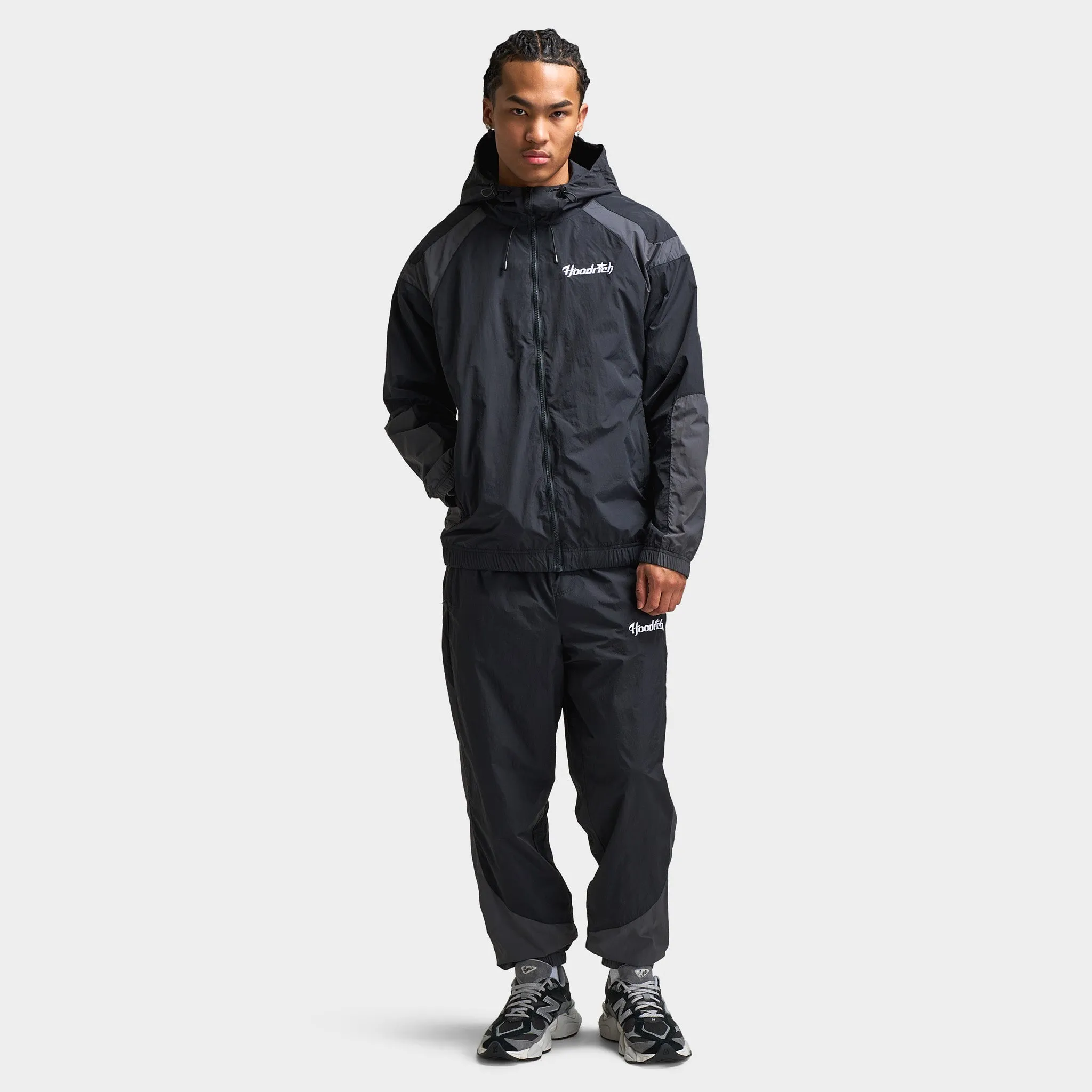 Mens Hoodrich Hoodrich Galaxy Woven Jacket Black / Asphalt - White