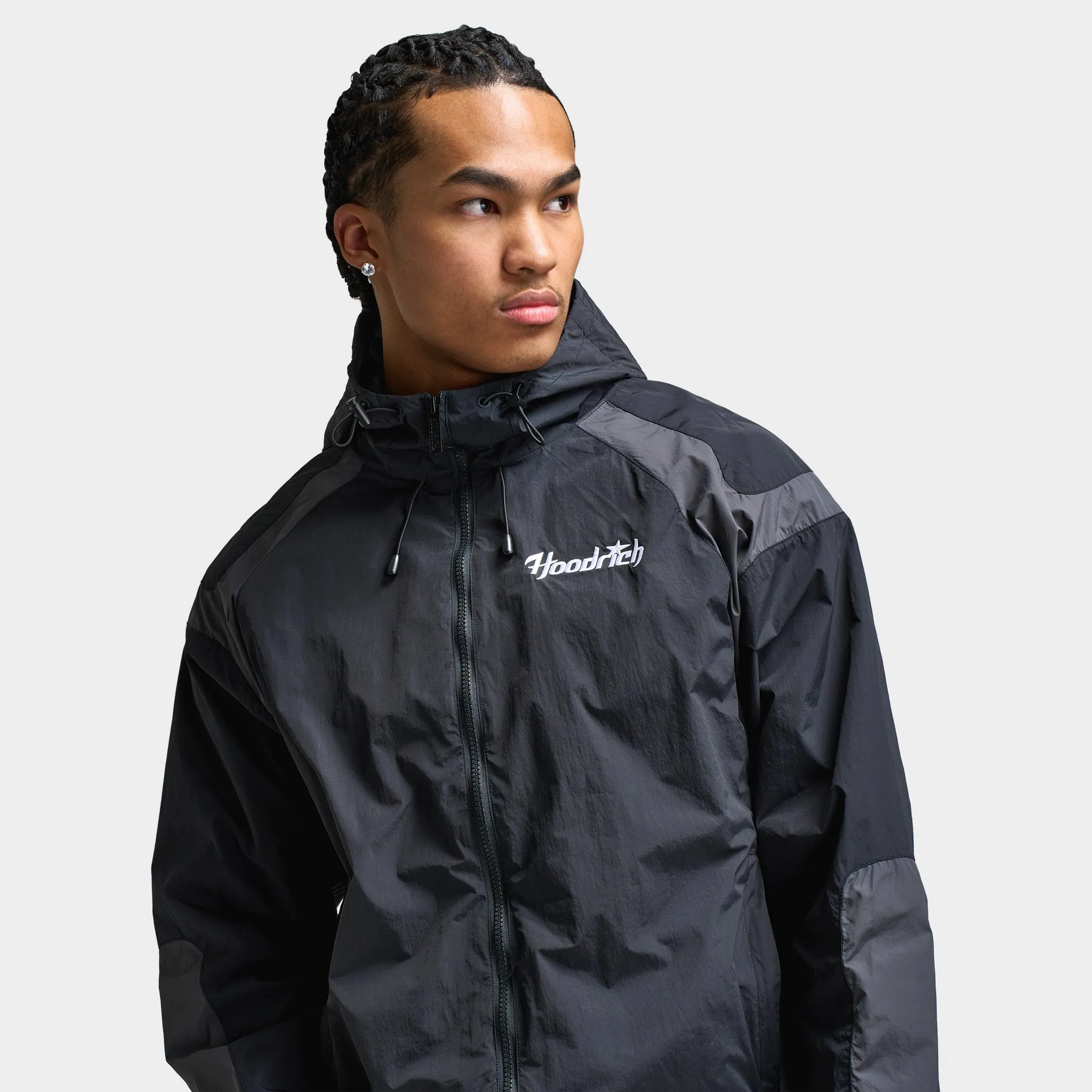 Mens Hoodrich Hoodrich Galaxy Woven Jacket Black / Asphalt - White