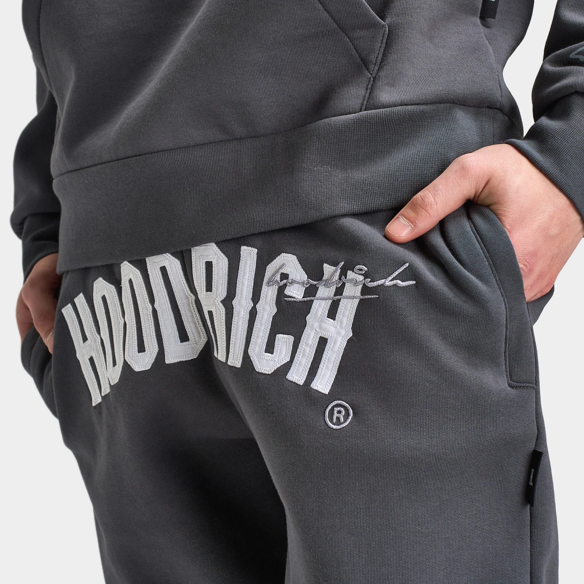 Mens Hoodrich Hoodrich Heat V3 Open Hem Joggers Asphalt / White - Monument