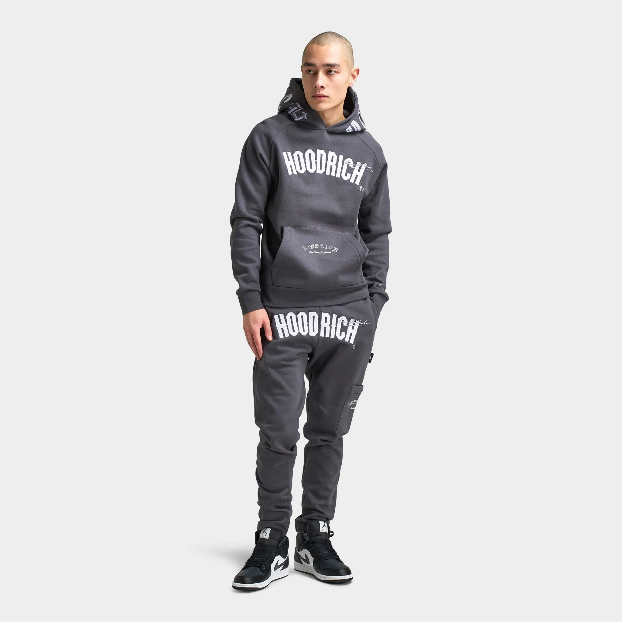 Mens Hoodrich Hoodrich Heat V3 Open Hem Joggers Asphalt / White - Monument