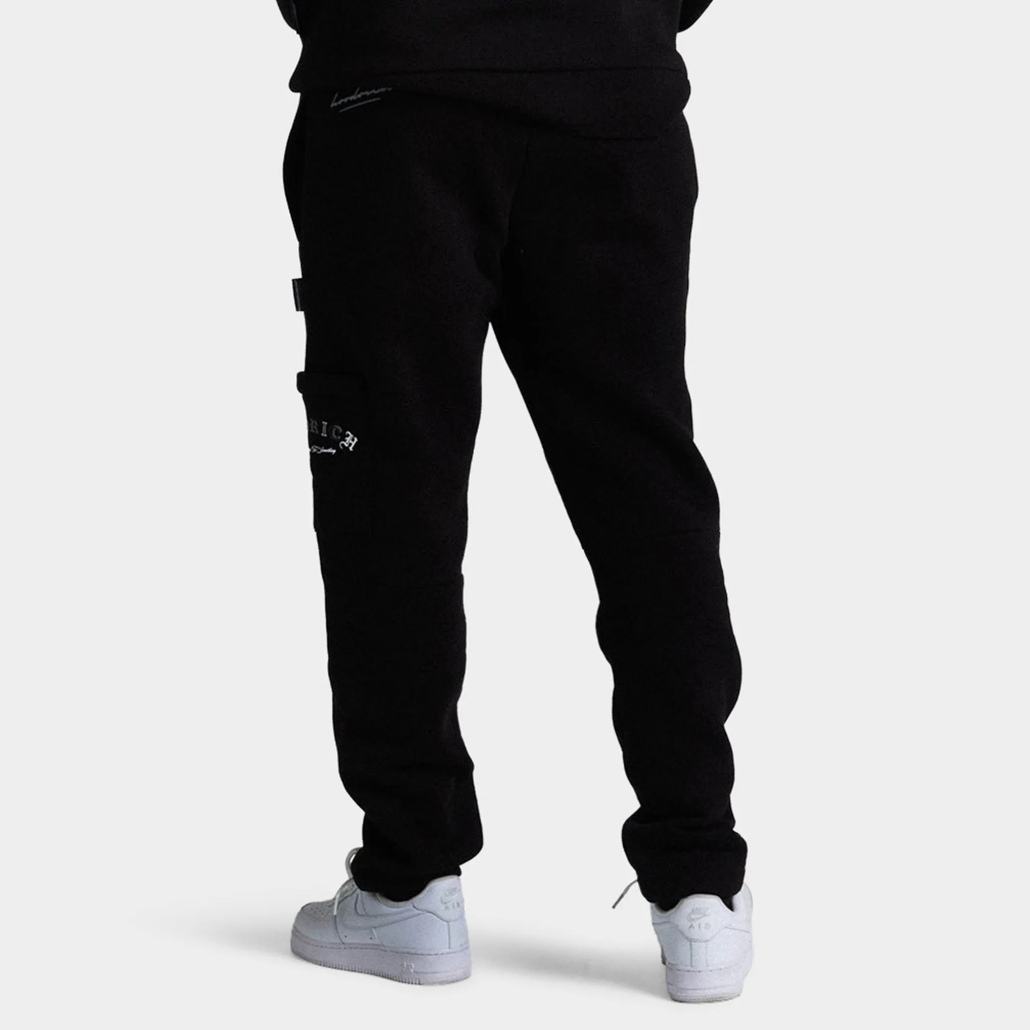 Mens Hoodrich Hoodrich Heat V3 Open Hem Joggers Black / White - Lava Smoke