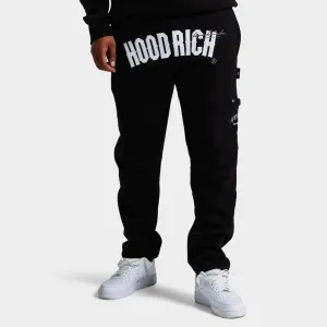 Mens Hoodrich Hoodrich Heat V3 Open Hem Joggers Black / White - Lava Smoke