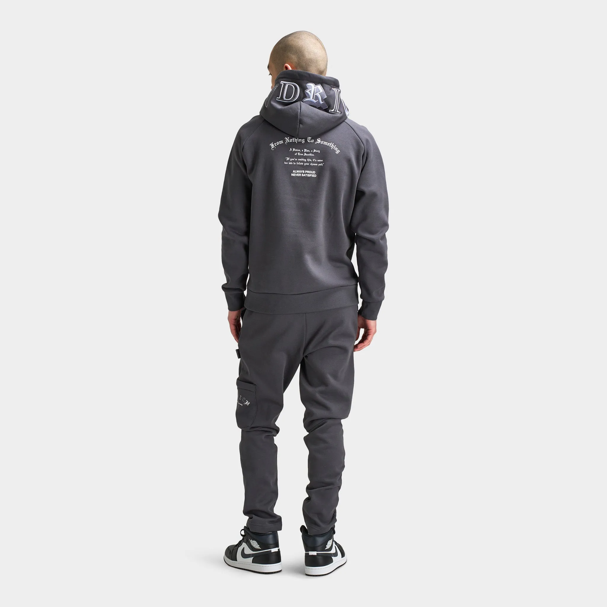 Mens Hoodrich Hoodrich Heat V3 Pullover Hoodie Asphalt / White - Monument