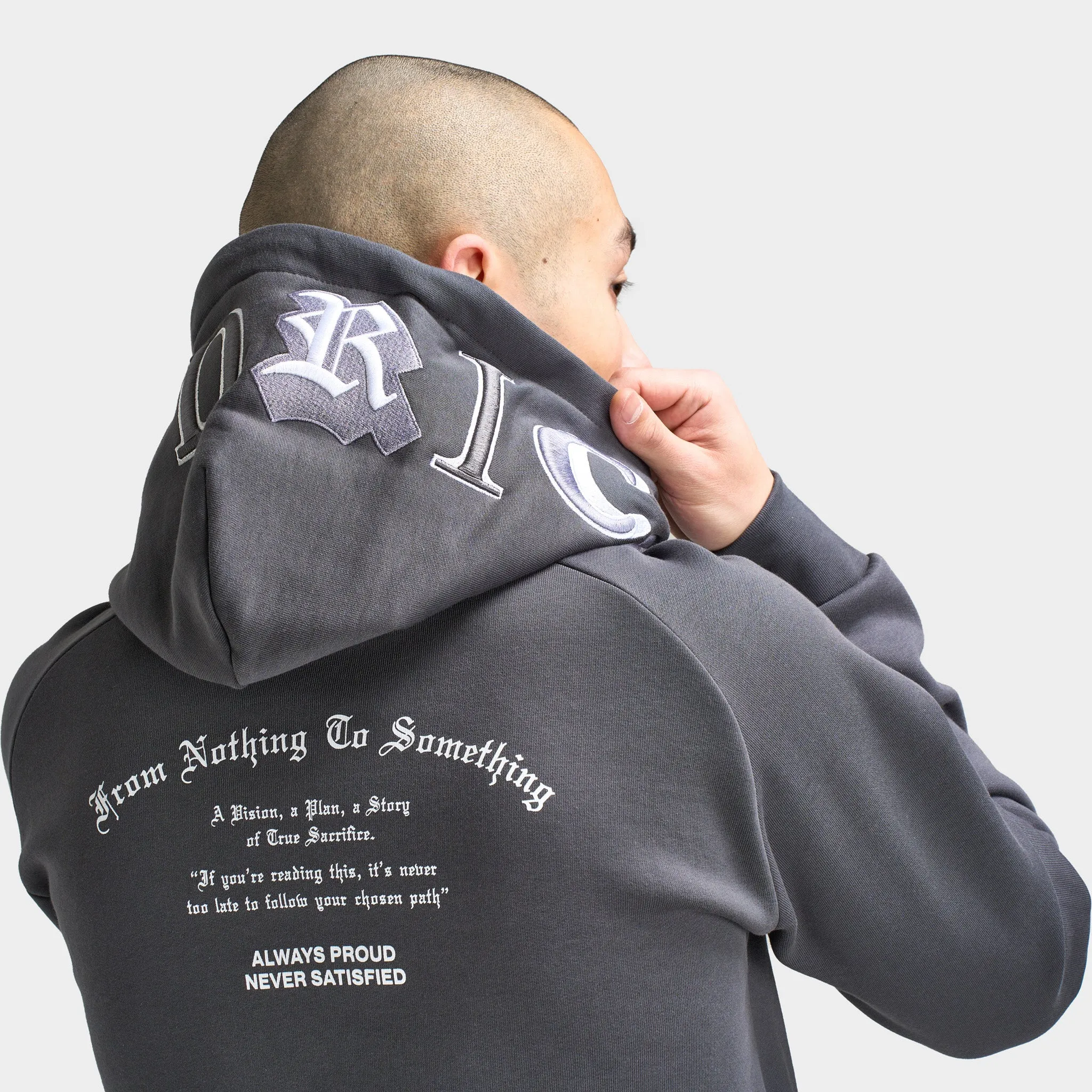 Mens Hoodrich Hoodrich Heat V3 Pullover Hoodie Asphalt / White - Monument