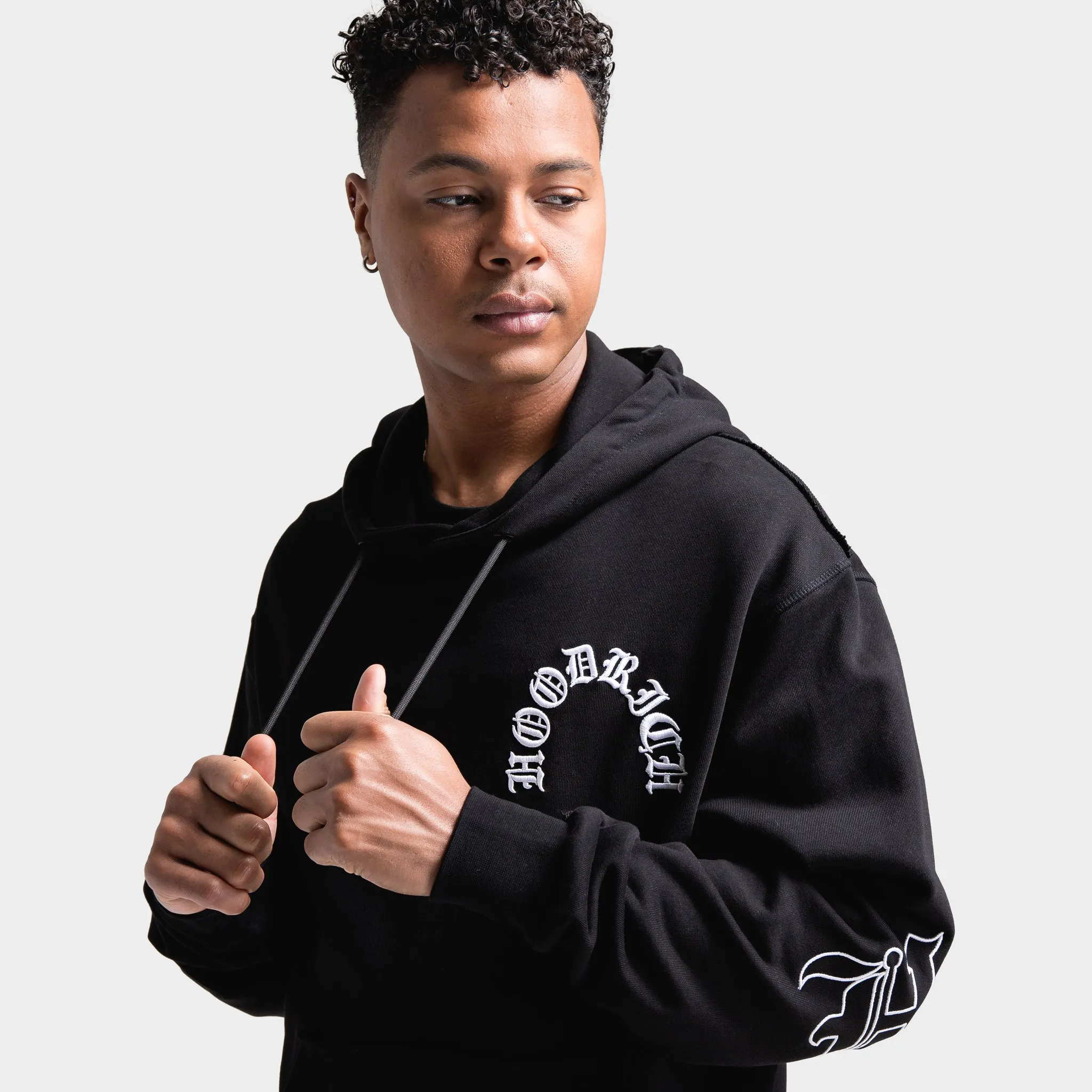 Mens Hoodrich Hoodrich Helix Hoodie Black / White