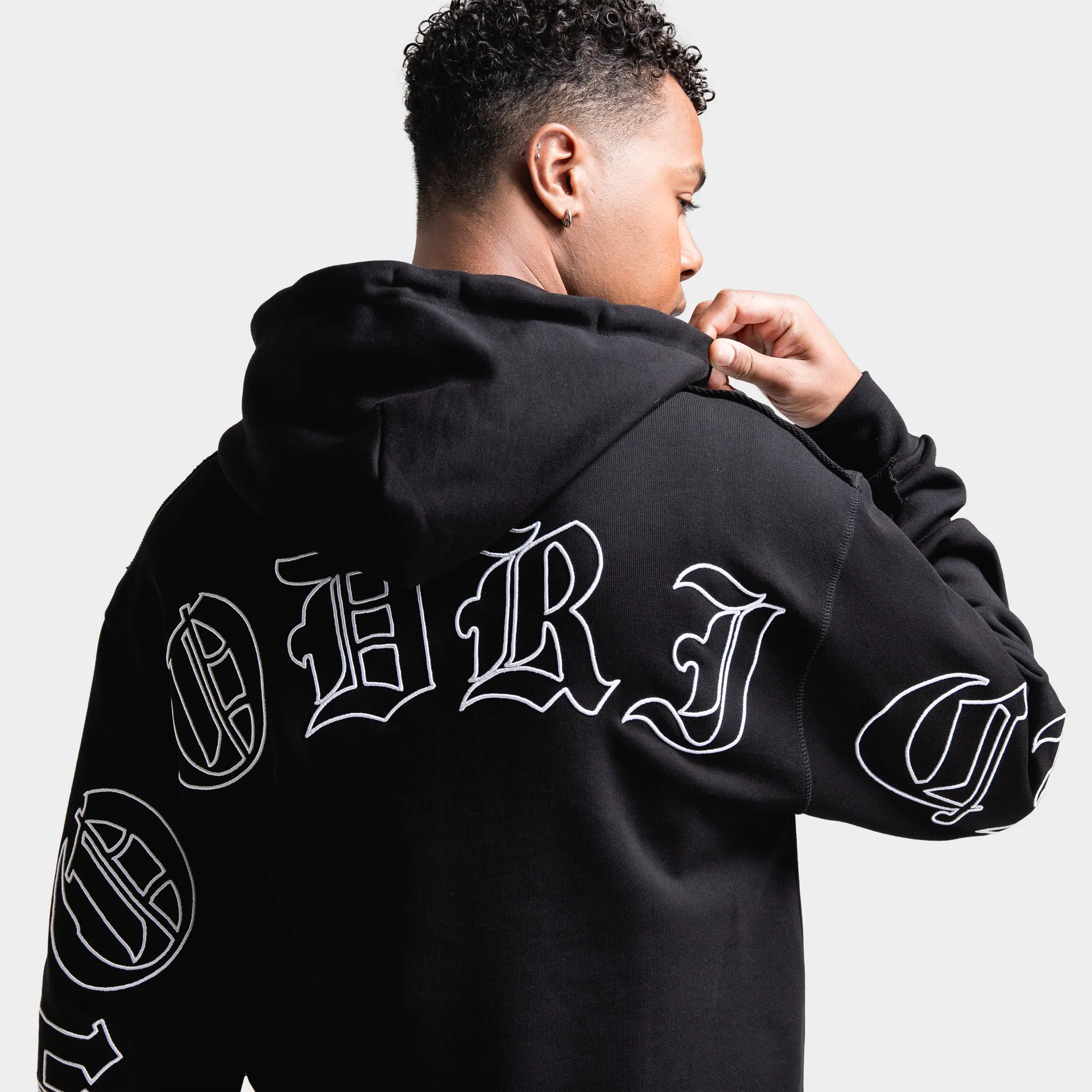 Mens Hoodrich Hoodrich Helix Hoodie Black / White