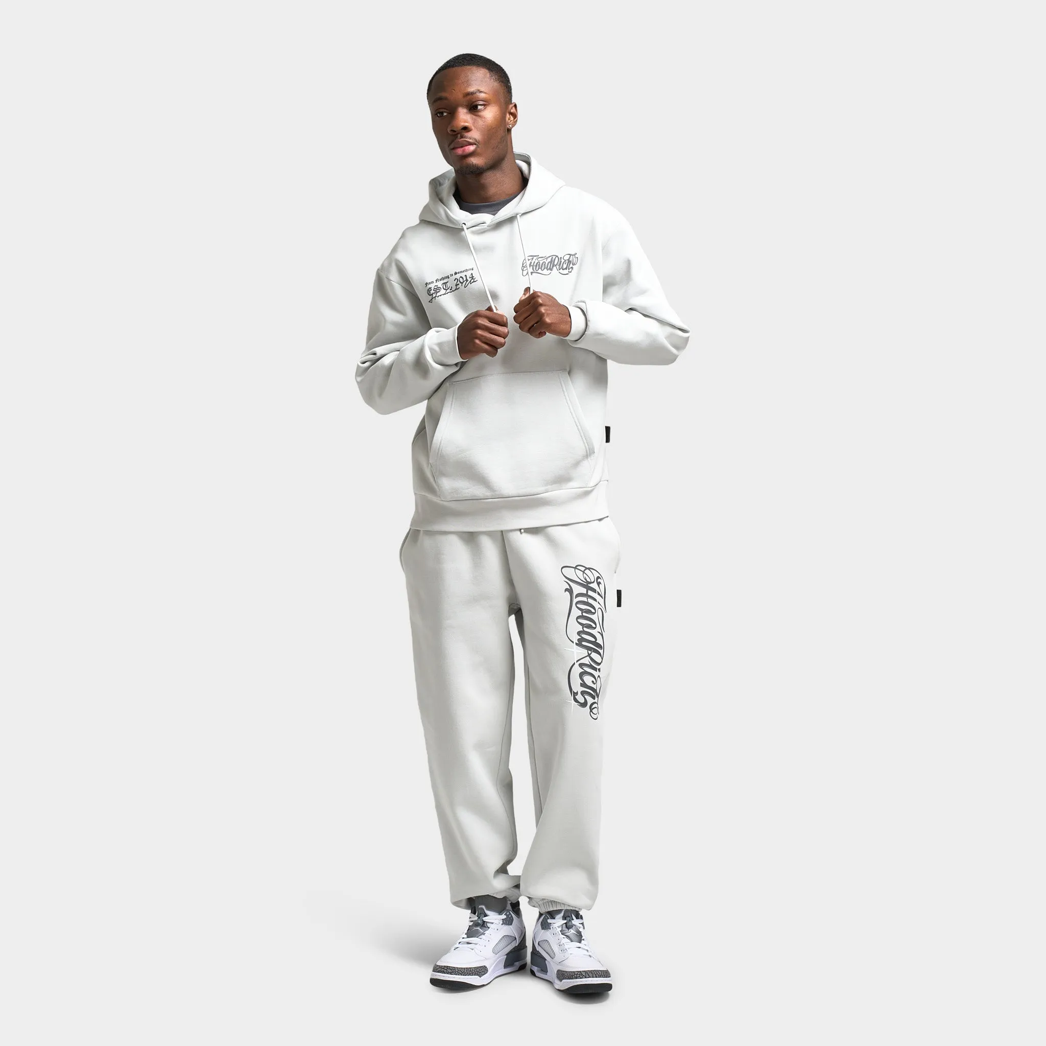 Mens Hoodrich Hoodrich Legacy Oversized Hoodie Dawn Blue / Lava Smoke - Anthracite
