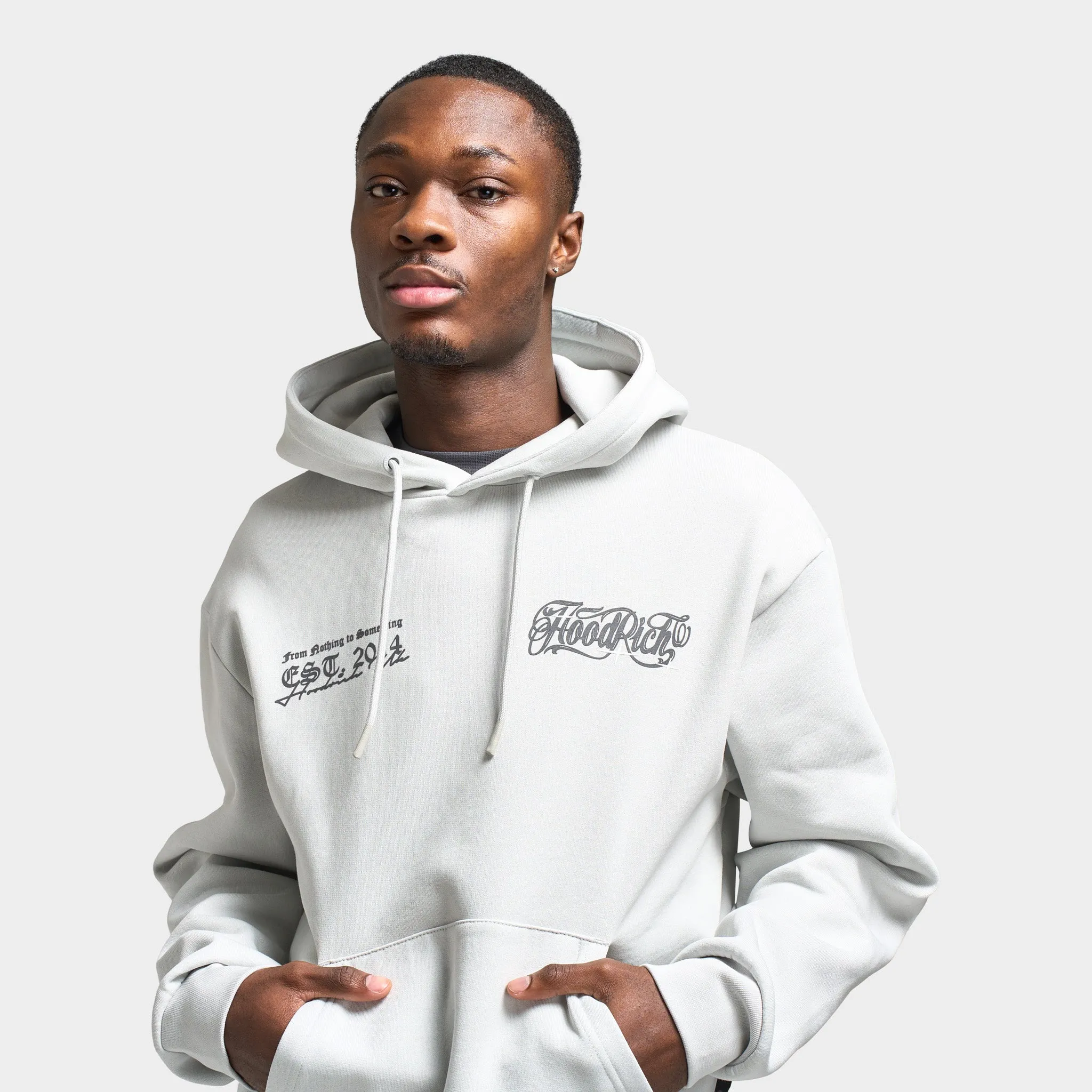 Mens Hoodrich Hoodrich Legacy Oversized Hoodie Dawn Blue / Lava Smoke - Anthracite