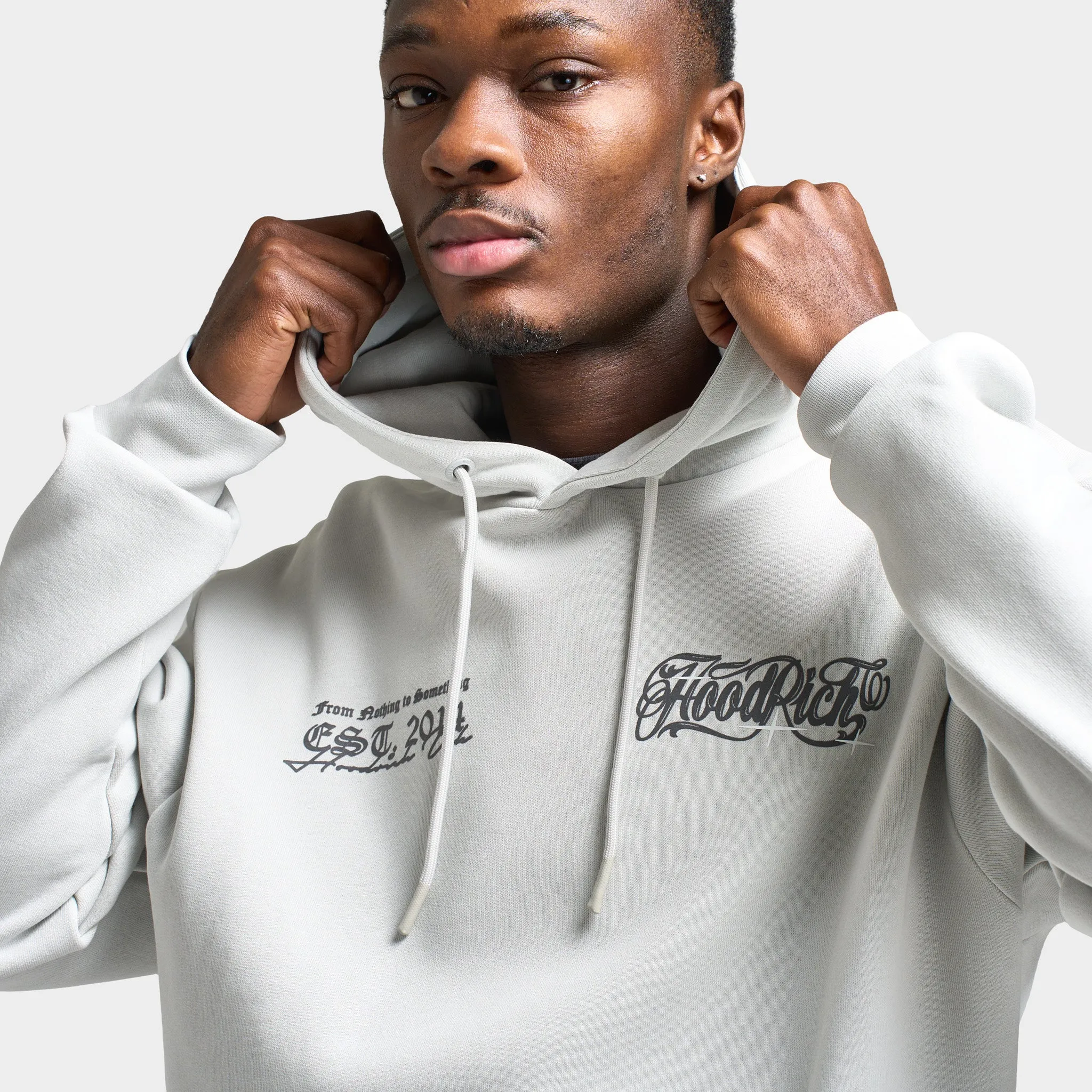 Mens Hoodrich Hoodrich Legacy Oversized Hoodie Dawn Blue / Lava Smoke - Anthracite