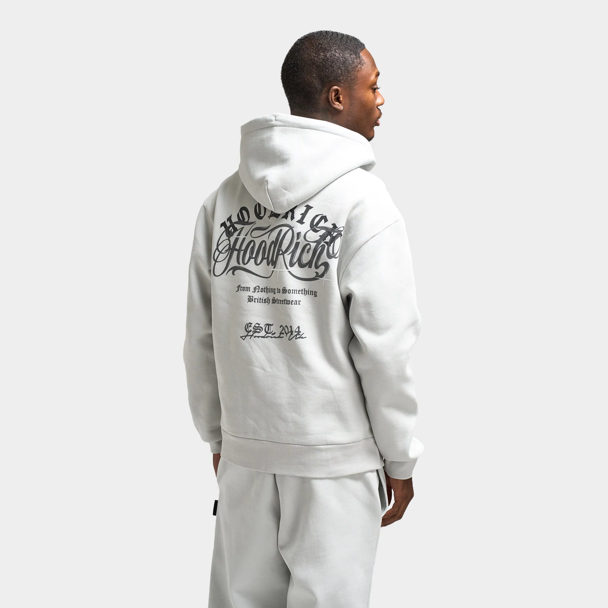 Mens Hoodrich Hoodrich Legacy Oversized Hoodie Dawn Blue / Lava Smoke - Anthracite
