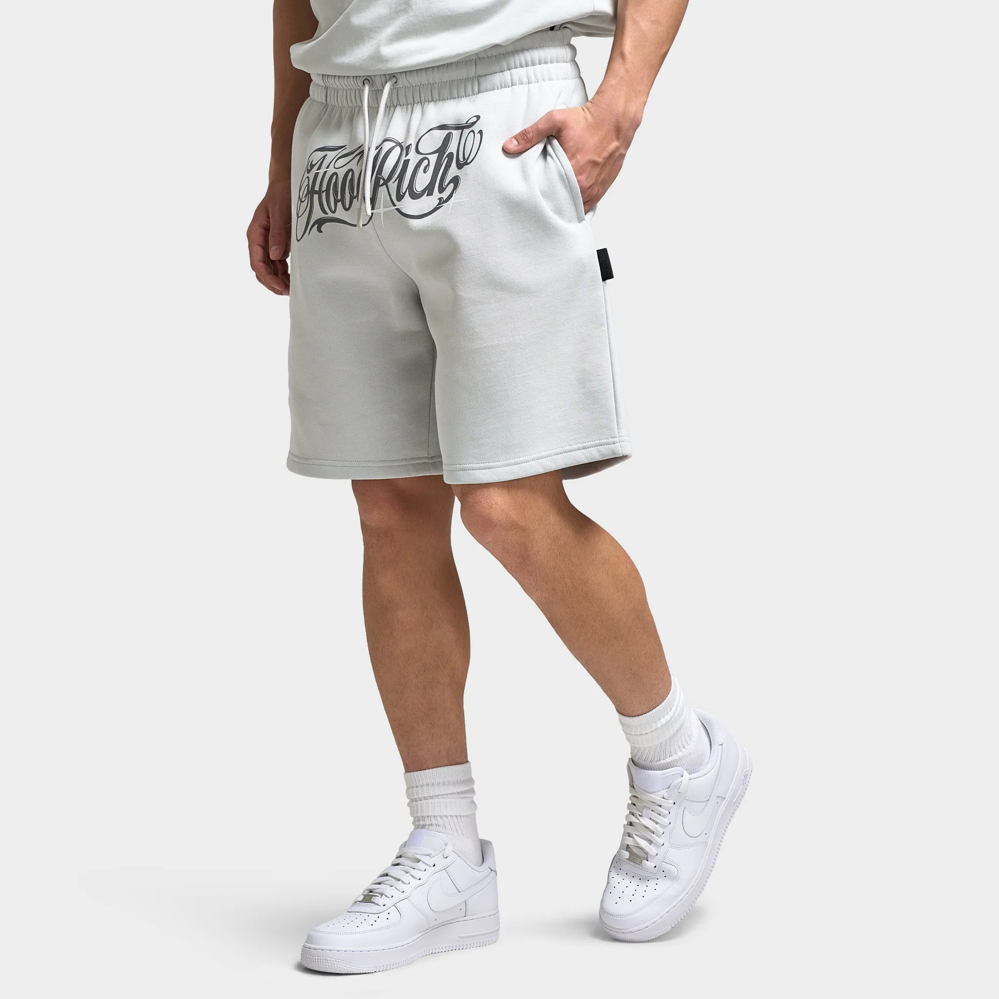Mens Hoodrich Hoodrich Legacy Oversized Shorts Dawn Blue / Lava Smoke - Anthracite