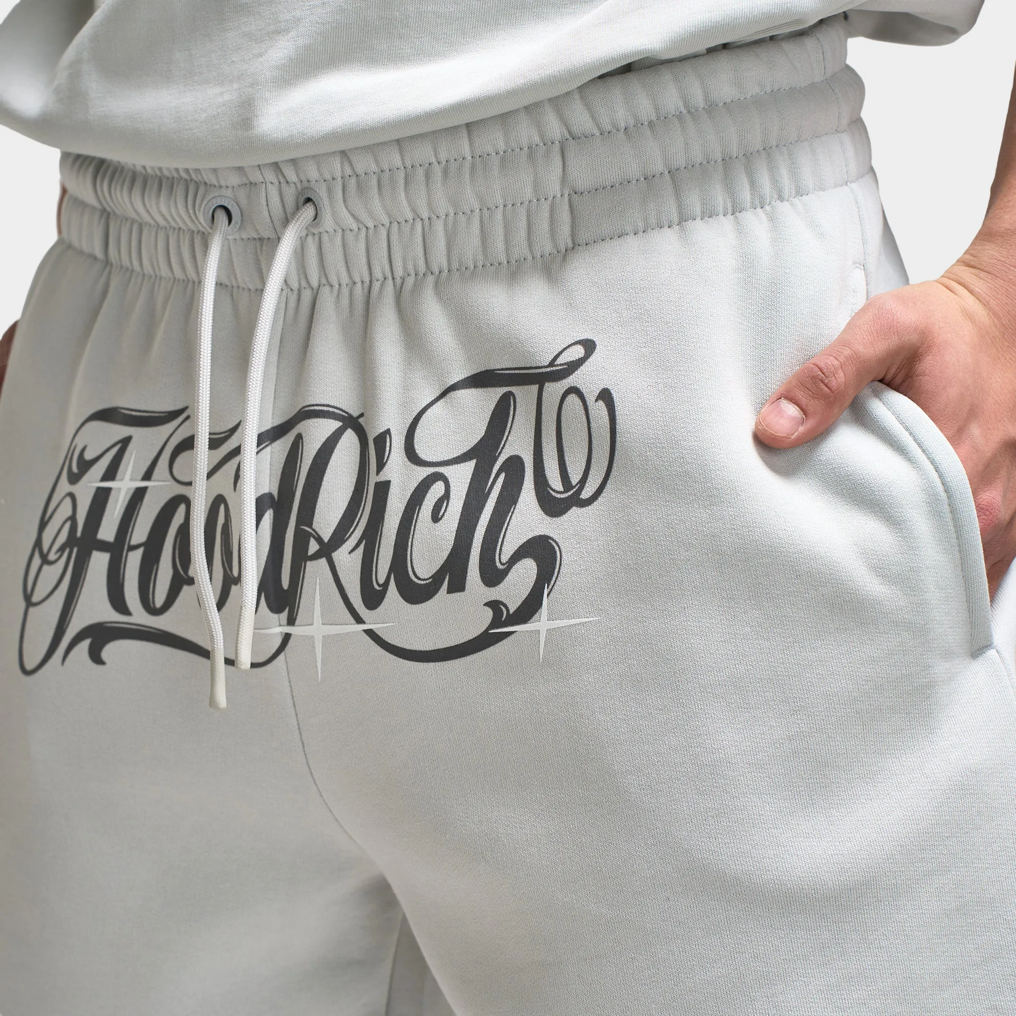 Mens Hoodrich Hoodrich Legacy Oversized Shorts Dawn Blue / Lava Smoke - Anthracite