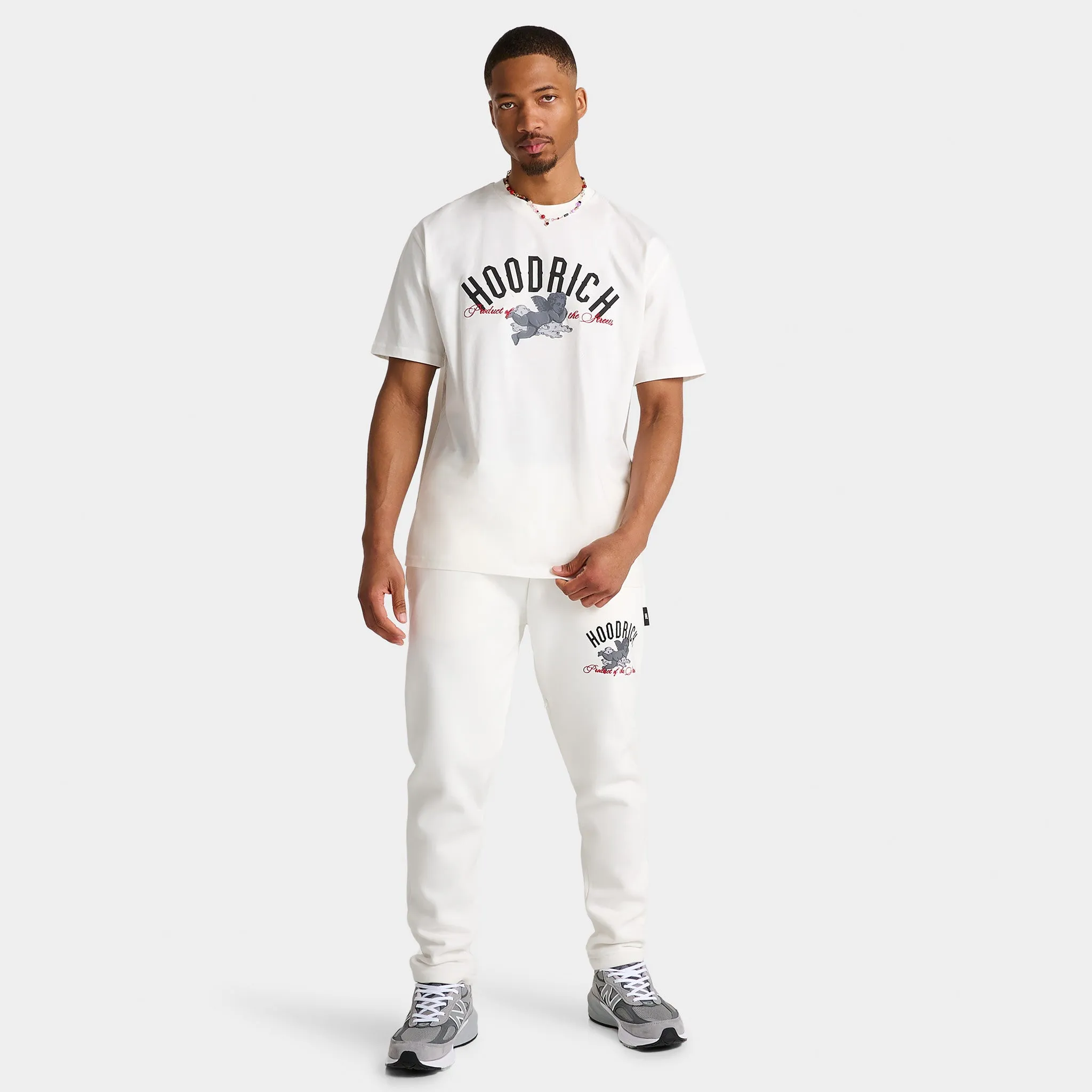 Mens Hoodrich Hoodrich OG Empire T-Shirt Blanc De Blanc / Black - Lychee