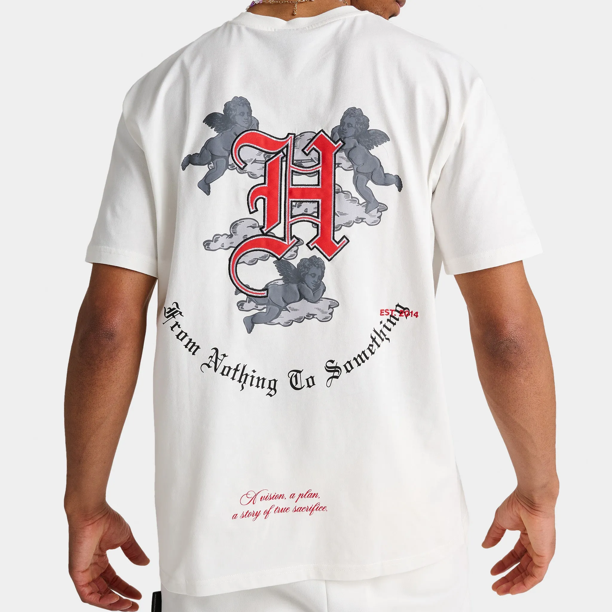 Mens Hoodrich Hoodrich OG Empire T-Shirt Blanc De Blanc / Black - Lychee