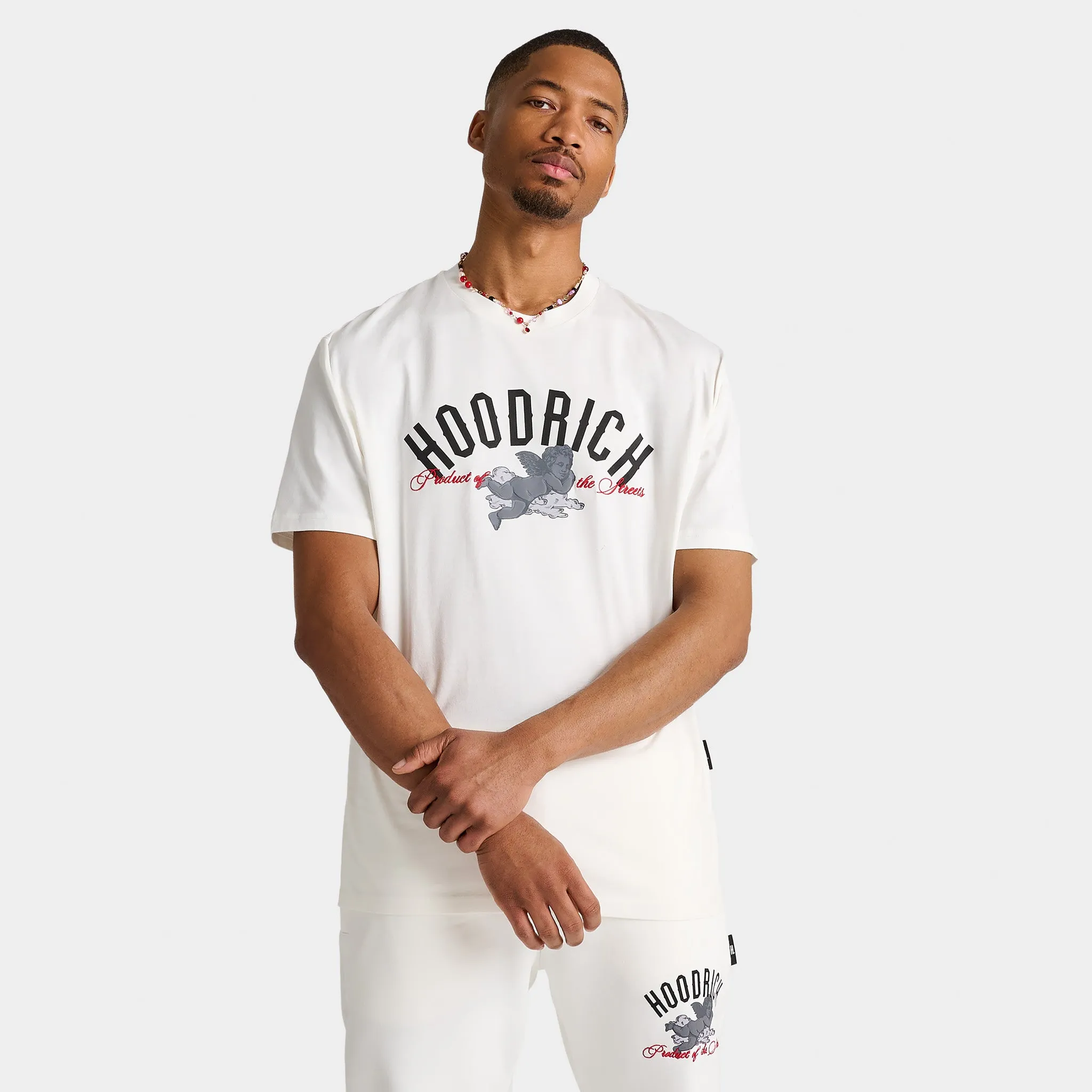 Mens Hoodrich Hoodrich OG Empire T-Shirt Blanc De Blanc / Black - Lychee