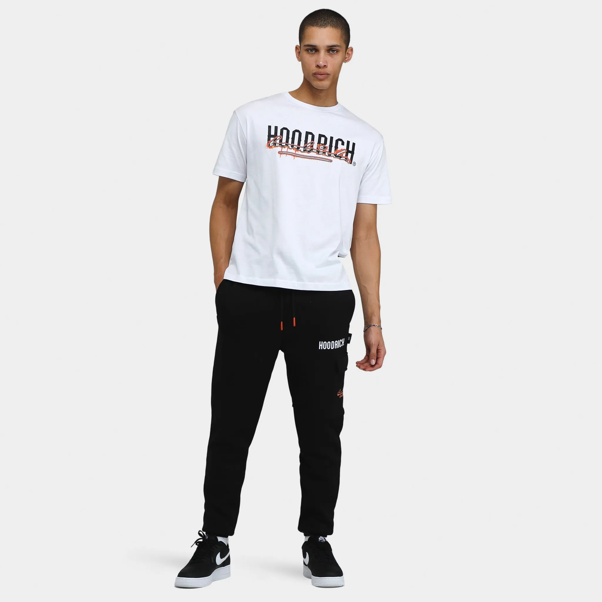 Mens Hoodrich Hoodrich OG Splatter T-shirt White / Black - Flame