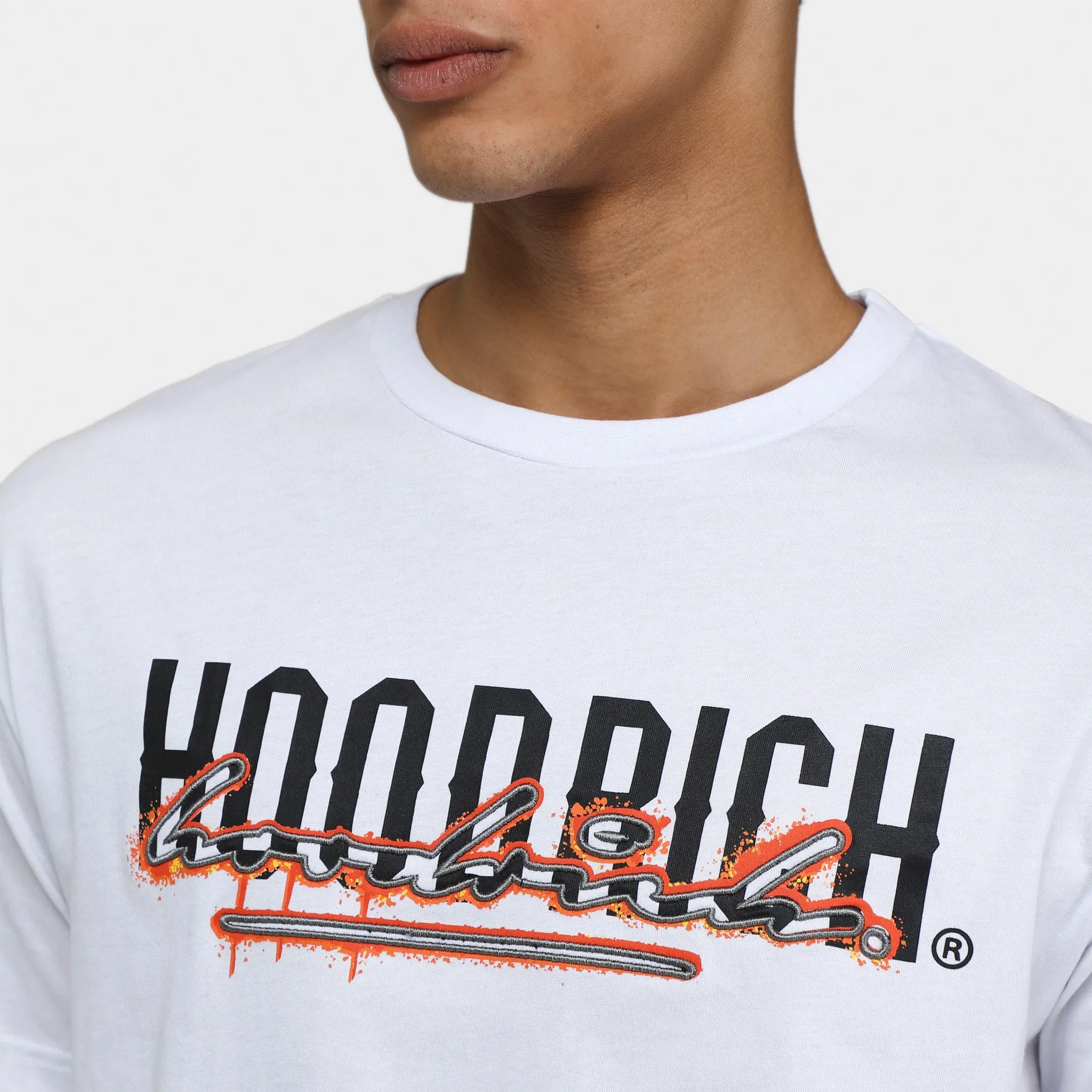 Mens Hoodrich Hoodrich OG Splatter T-shirt White / Black - Flame