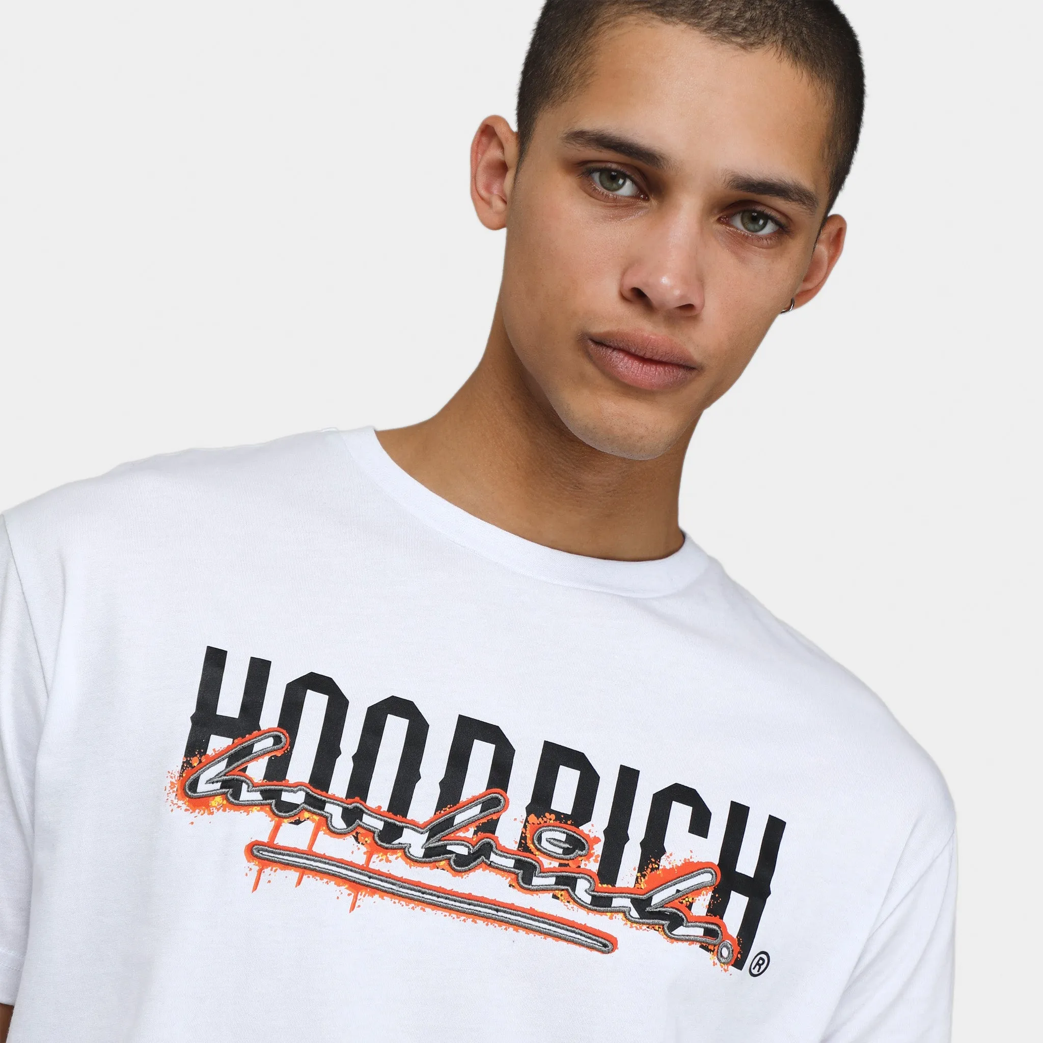 Mens Hoodrich Hoodrich OG Splatter T-shirt White / Black - Flame