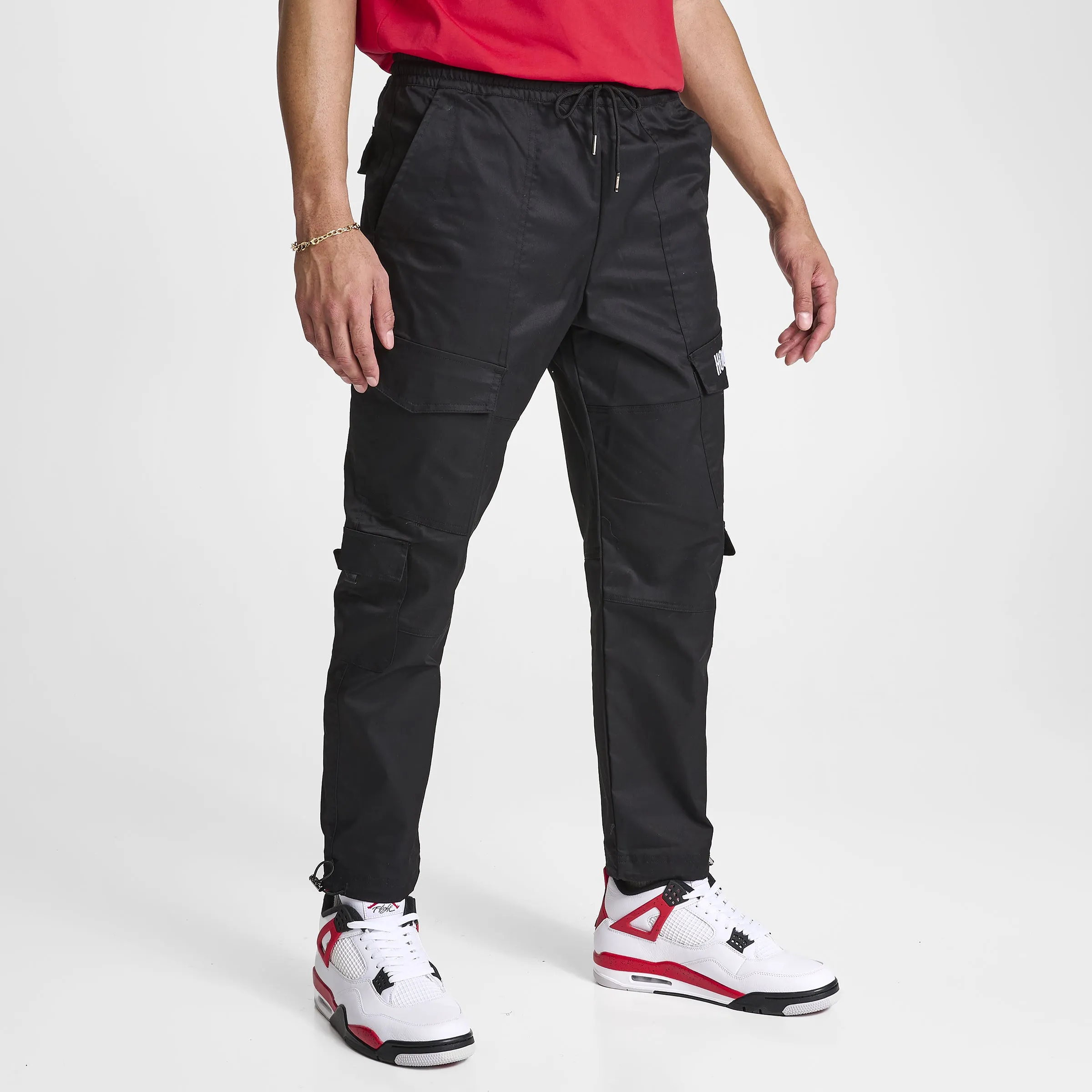 Mens Hoodrich Hoodrich OG Vault Woven Cargo Pants Black / White - Lychee