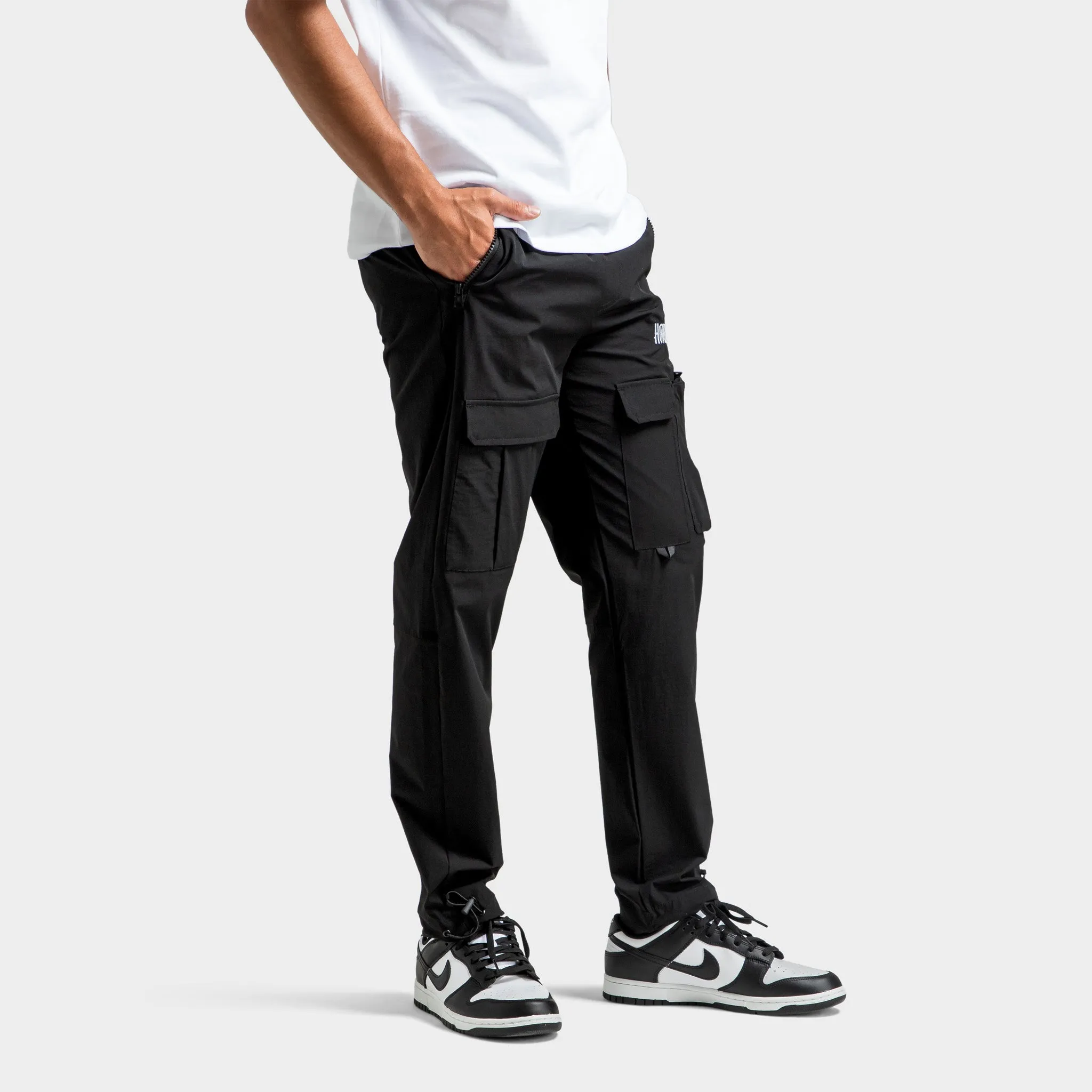 Mens Hoodrich Hoodrich Resist Woven Cargo Black / White - Lychee