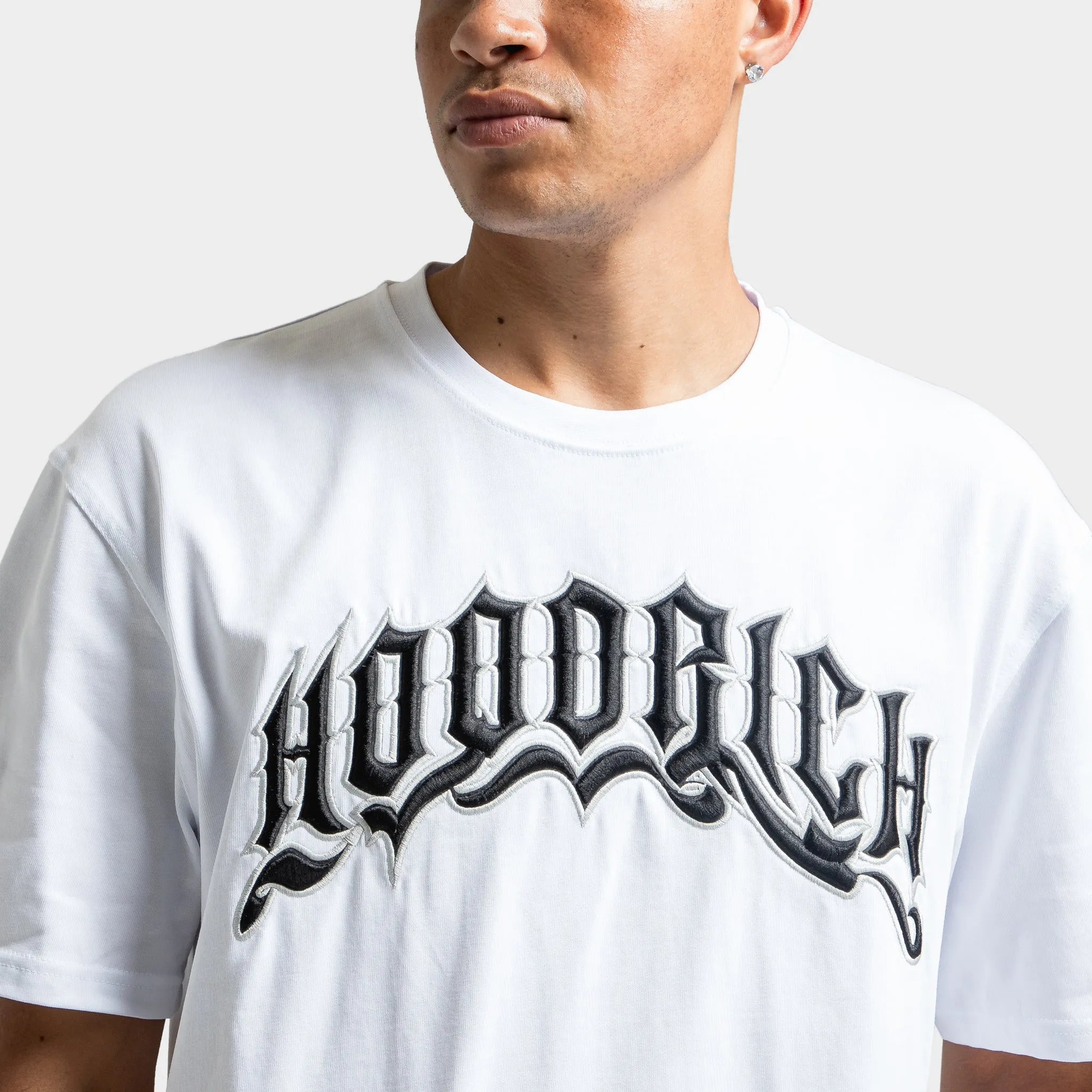 Mens Hoodrich Hoodrich Ritual Embroidered T-Shirt Black / White