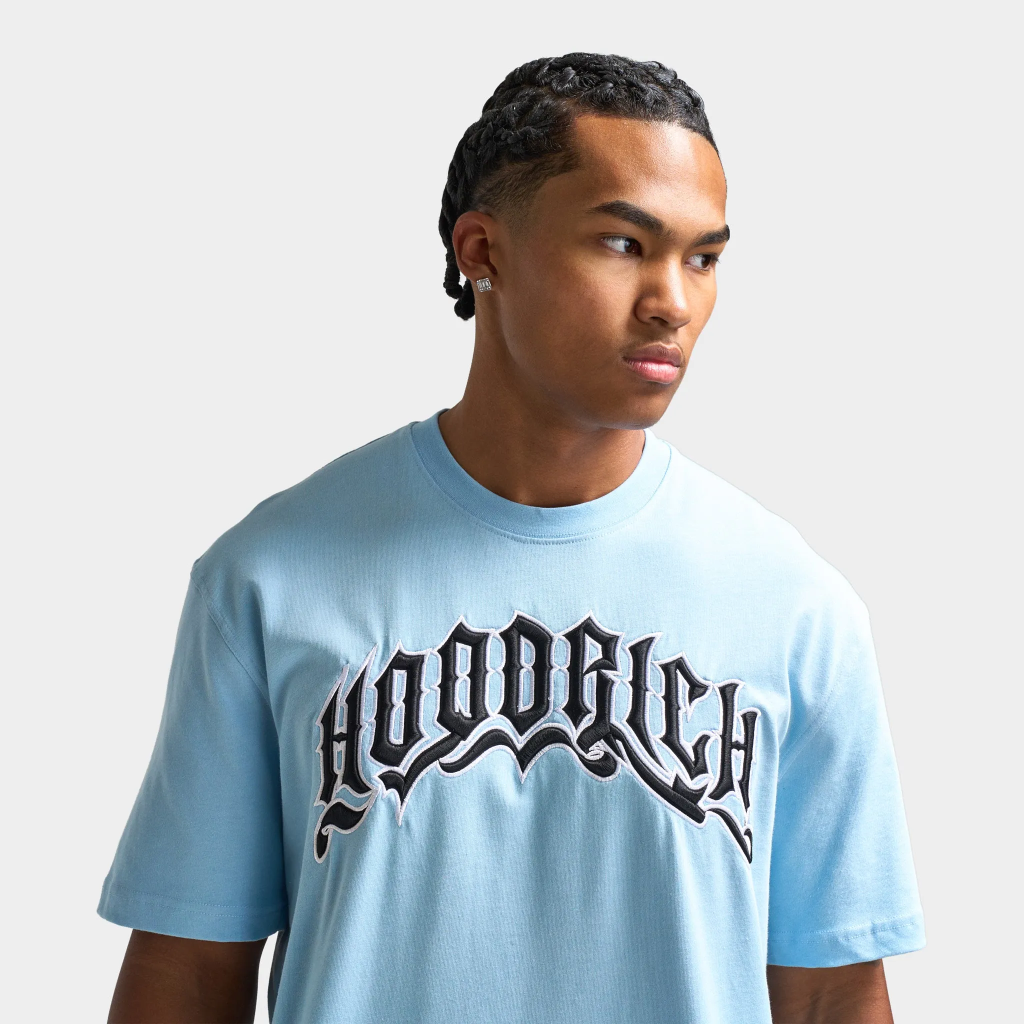 Mens Hoodrich Hoodrich Ritual Embroidered T-Shirt Clear Sky / Black
