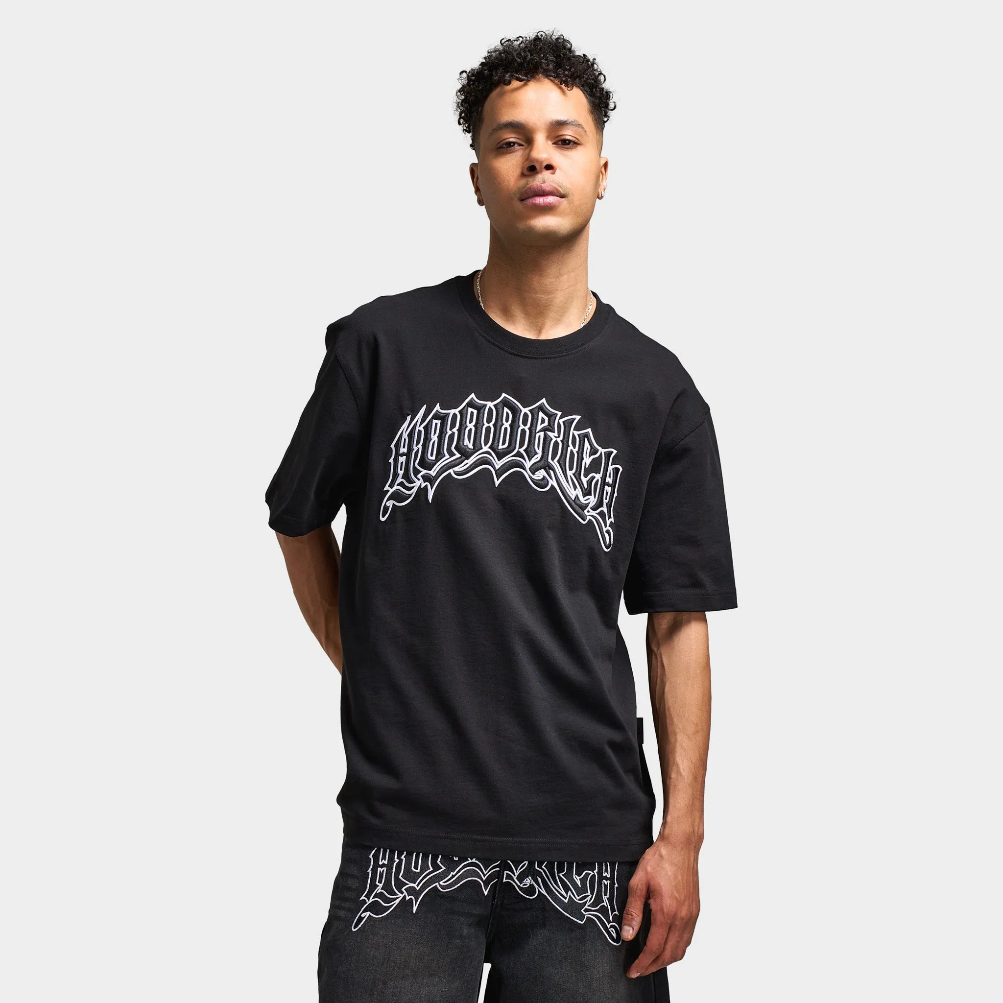 Mens Hoodrich Hoodrich Ritual Oversized Graphic T-Shirt Black / White