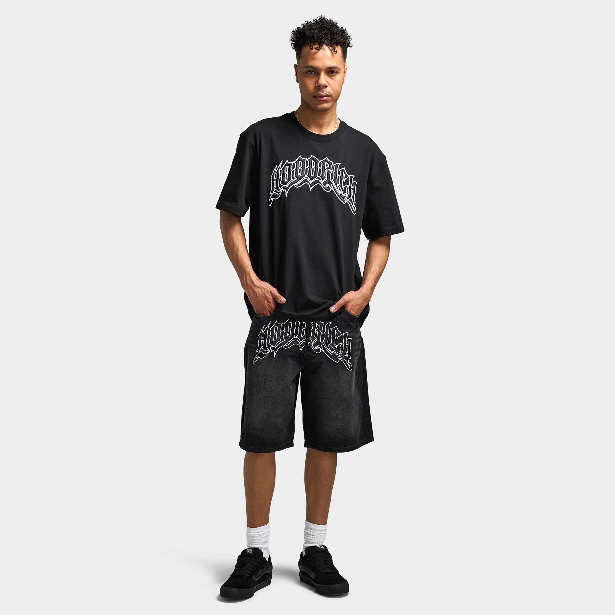 Mens Hoodrich Hoodrich Ritual Oversized Graphic T-Shirt Black / White