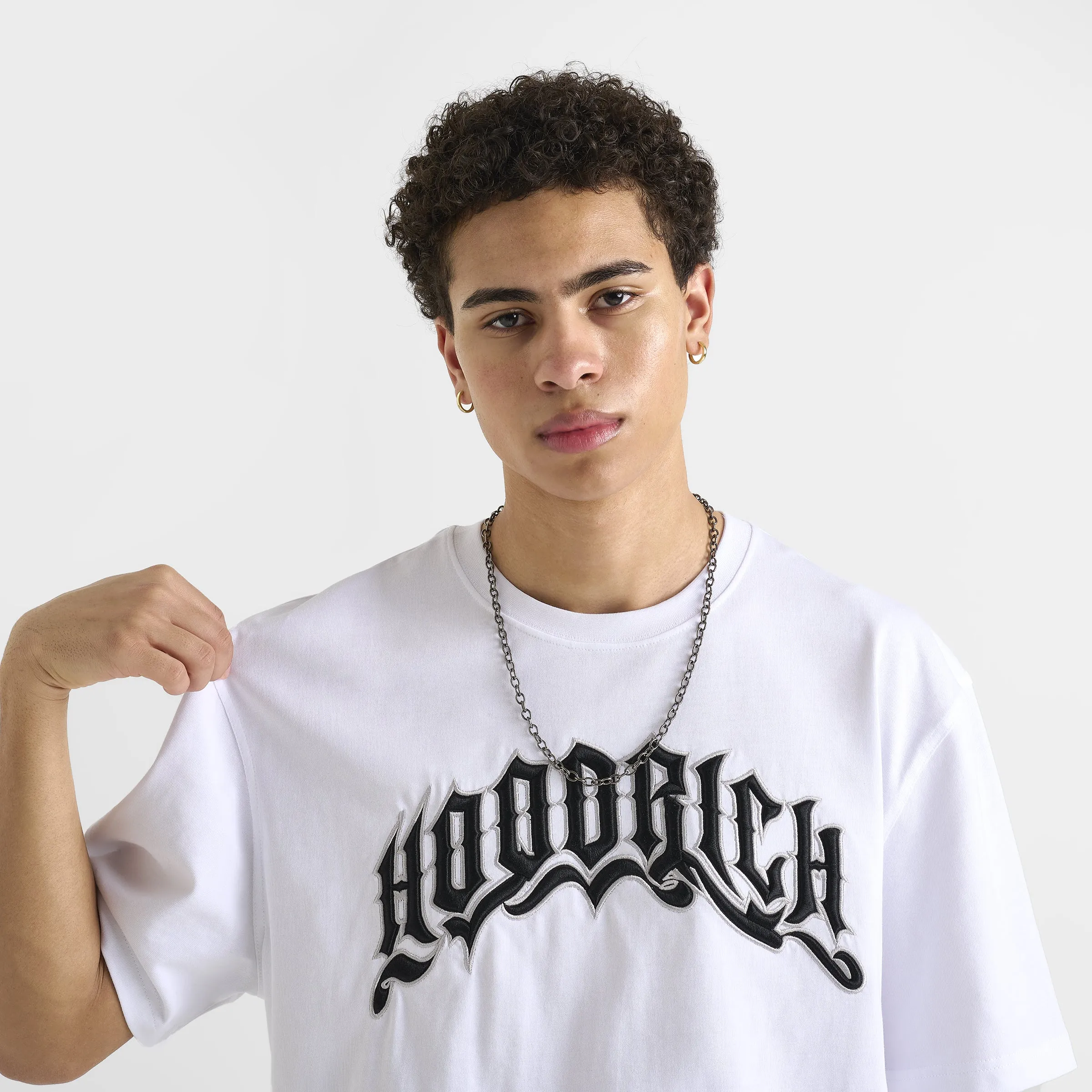 Mens Hoodrich Hoodrich Ritual Oversized Graphic T-Shirt White / Black