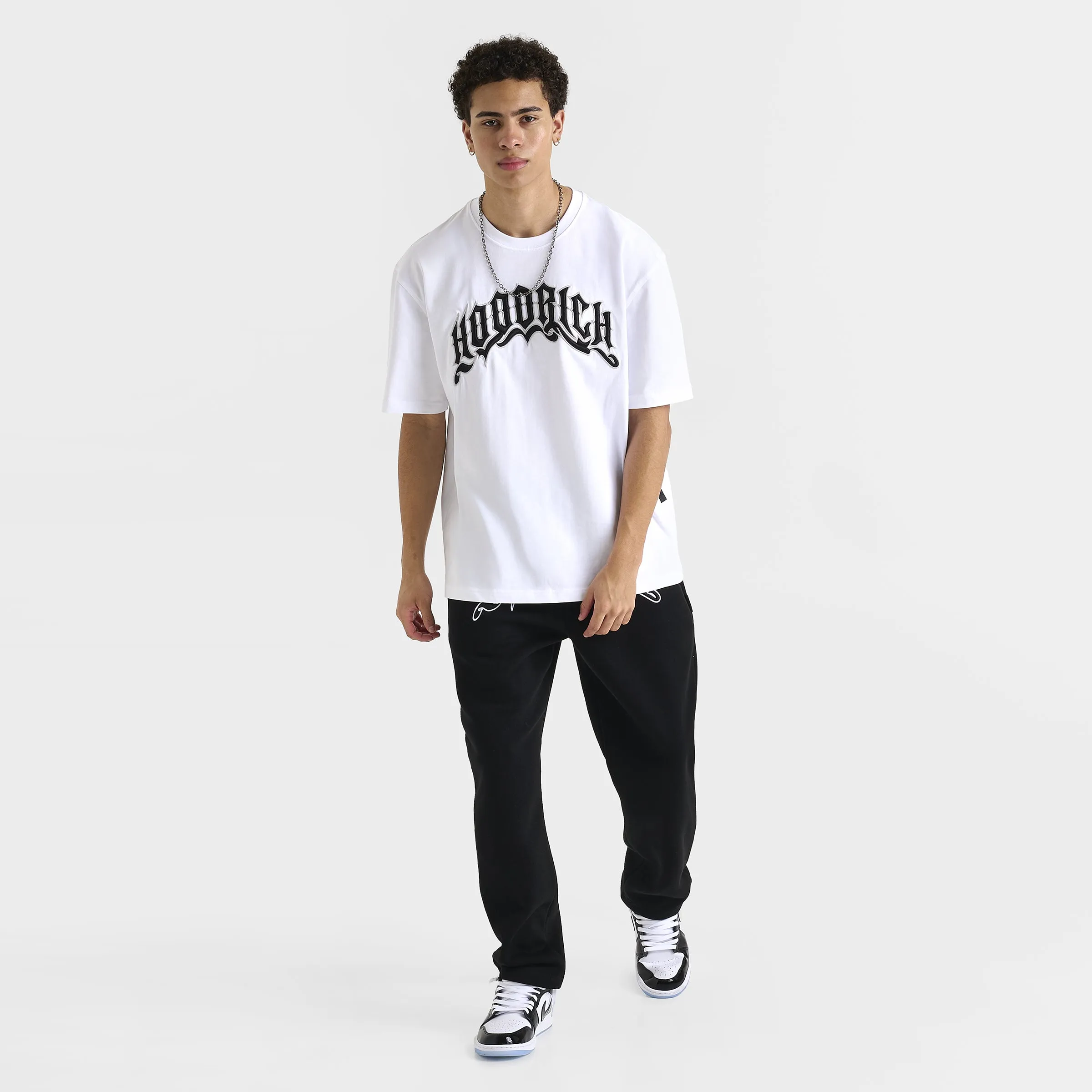Mens Hoodrich Hoodrich Ritual Oversized Graphic T-Shirt White / Black
