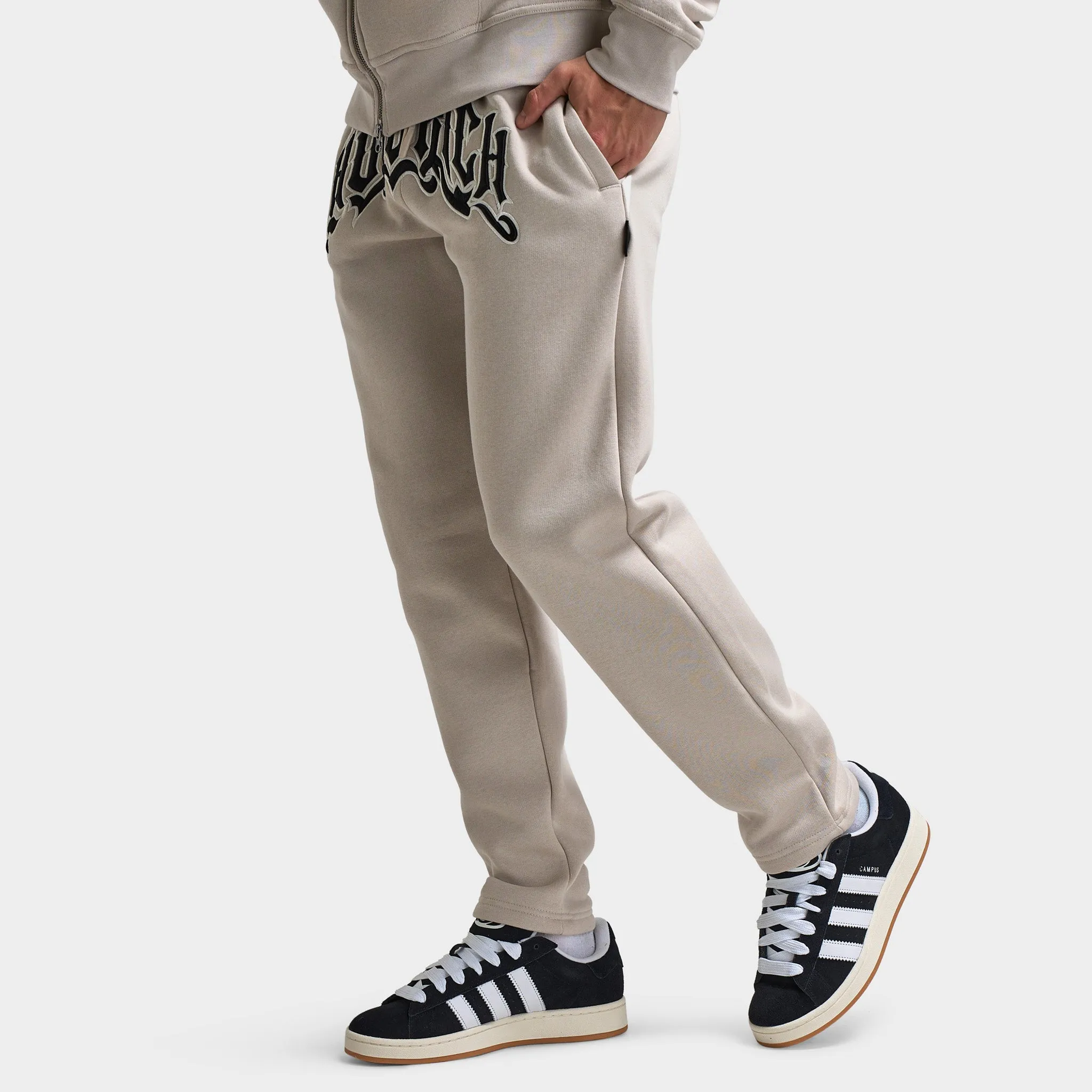 Mens Hoodrich Hoodrich Ritual Oversized Joggers Silver Grey / Blanc De Blanc - Black