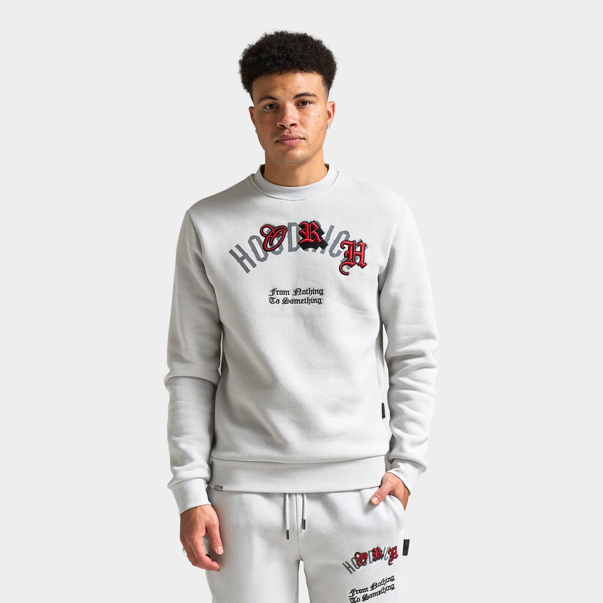 Mens Hoodrich Hoodrich Shadow Sweatshirt Quiet Gray / Lava Smoke - Lychee